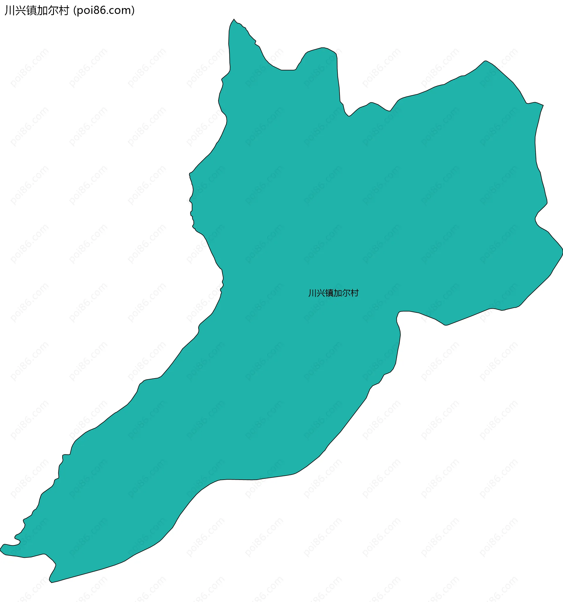 川兴镇加尔村边界地图