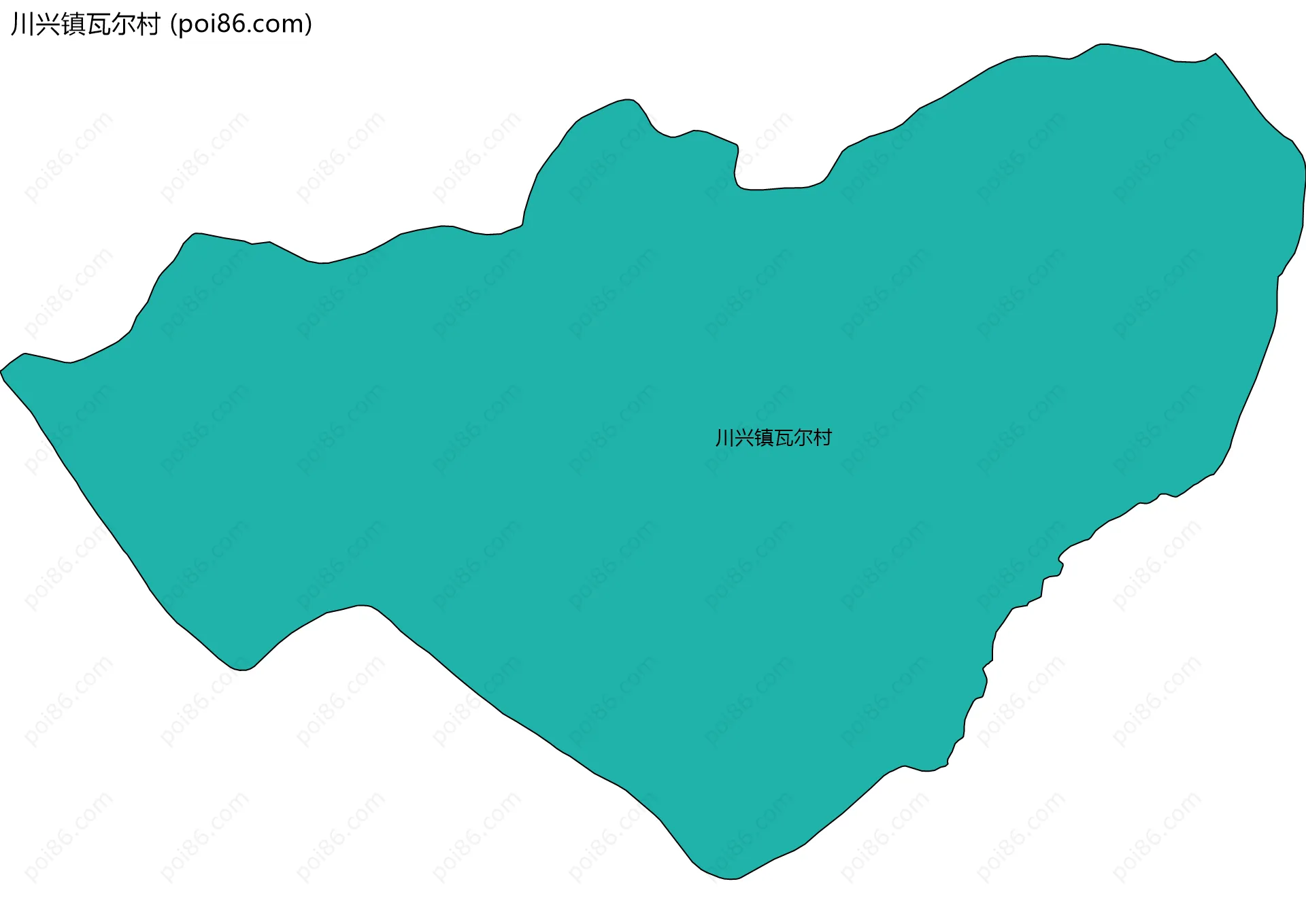 川兴镇瓦尔村边界地图