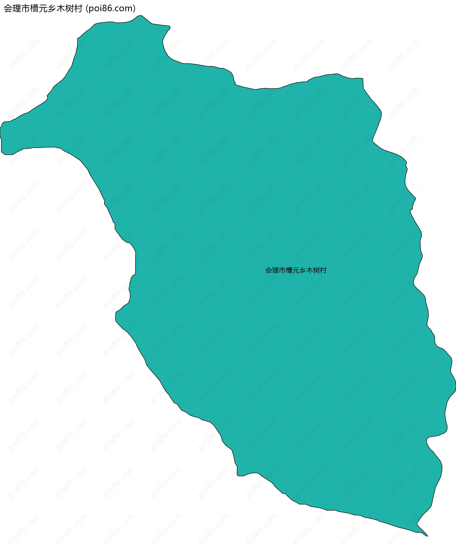 会理市槽元乡木树村边界地图