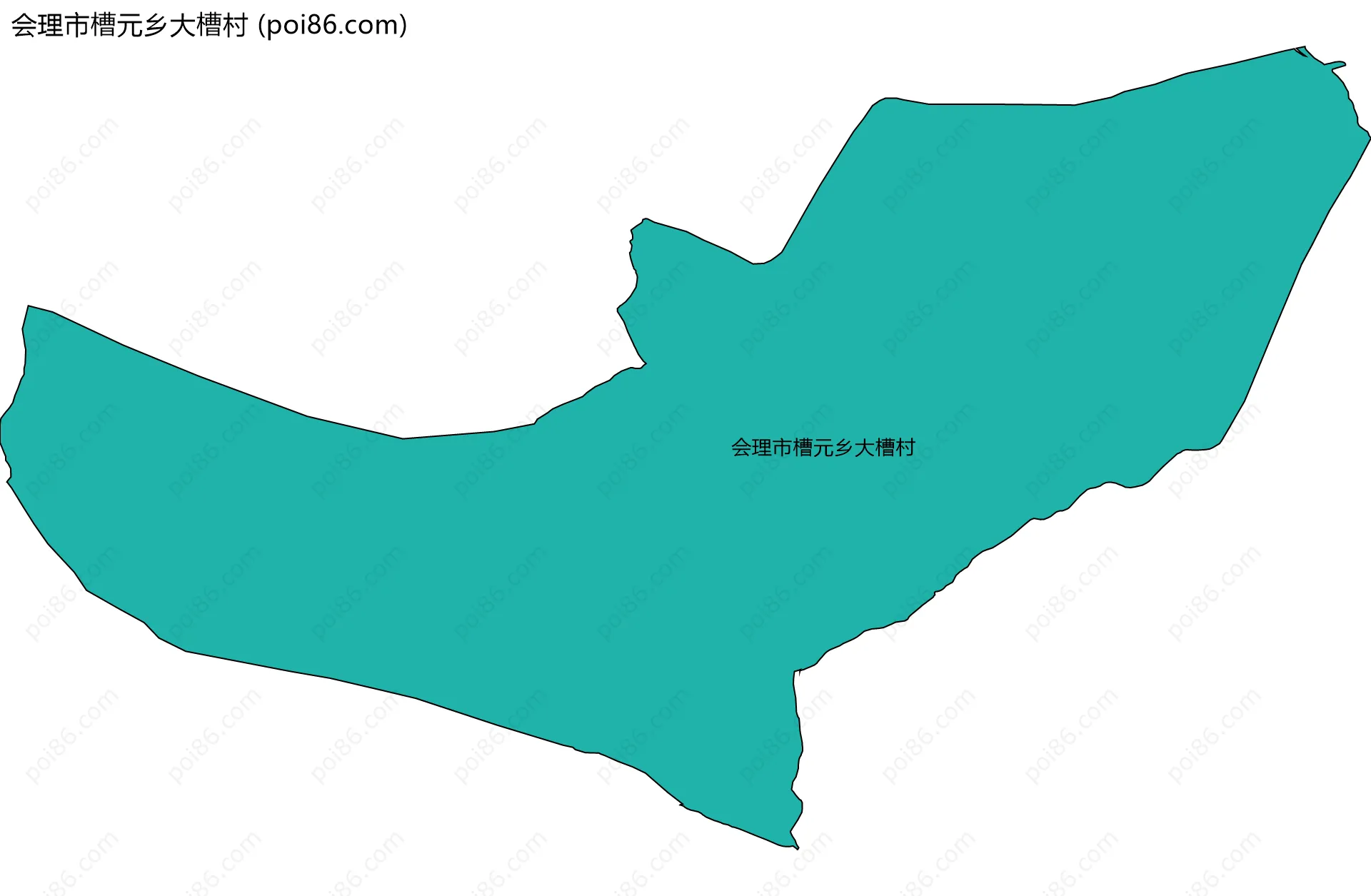 会理市槽元乡大槽村边界地图