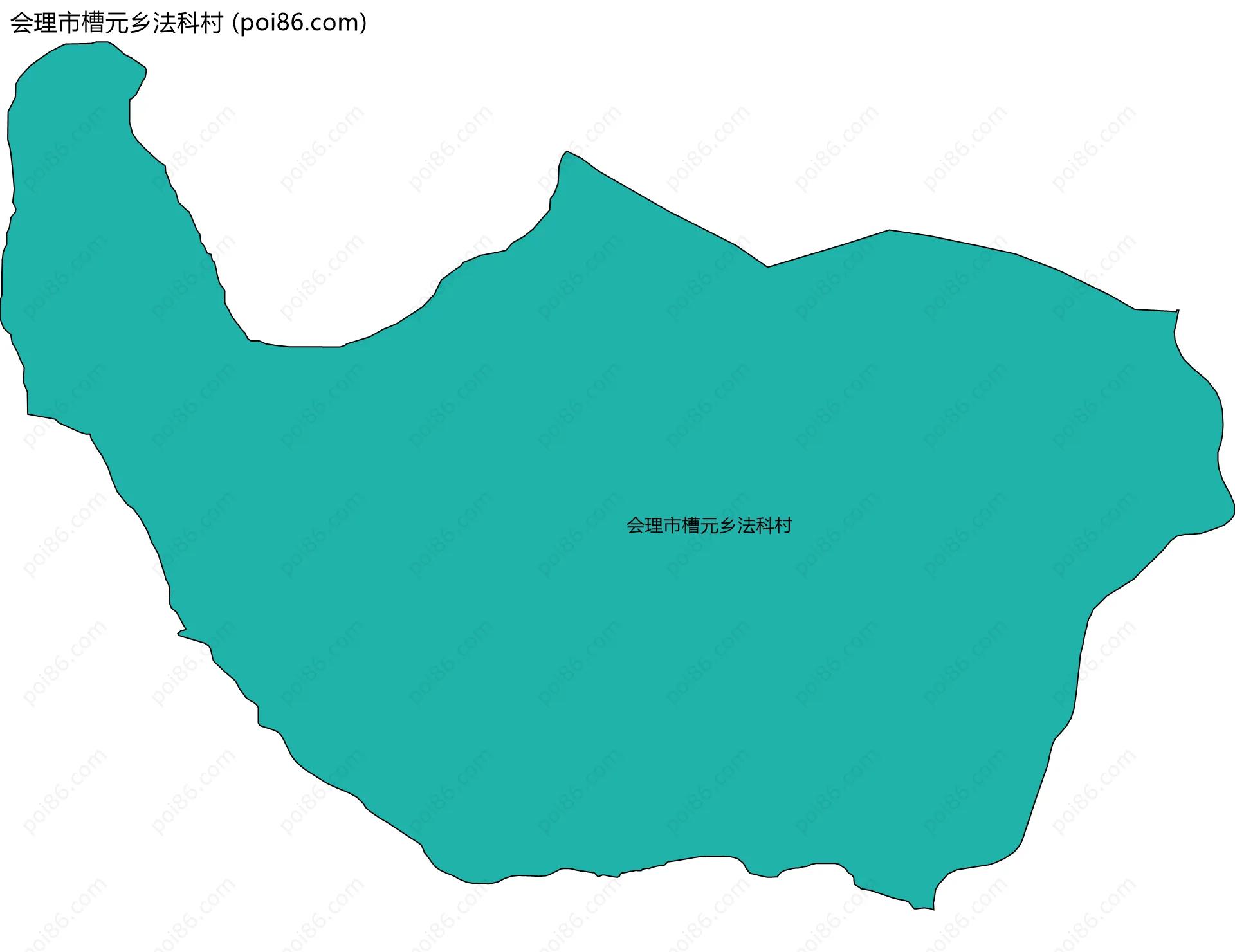 会理市槽元乡法科村边界地图