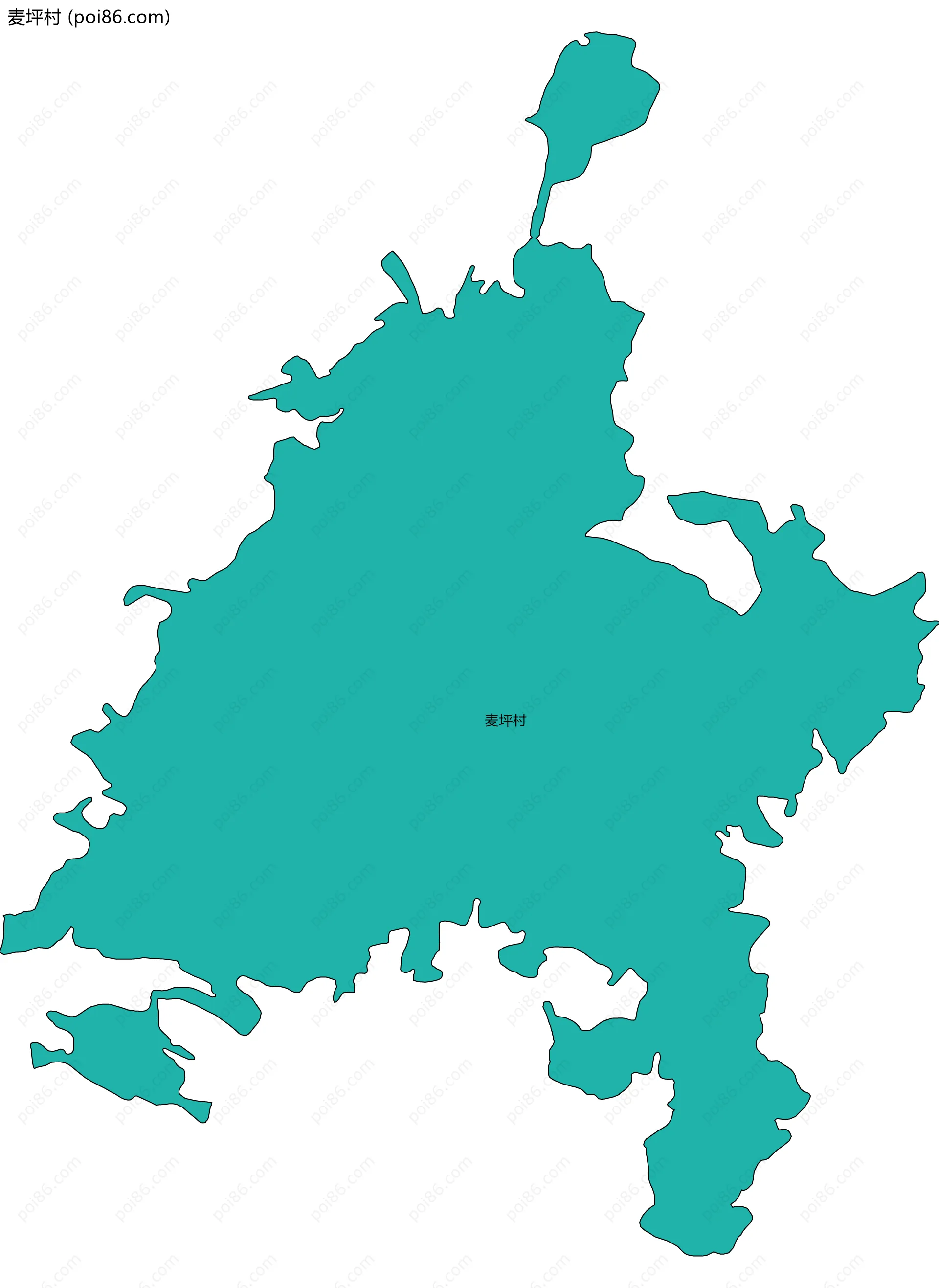 麦坪村边界地图
