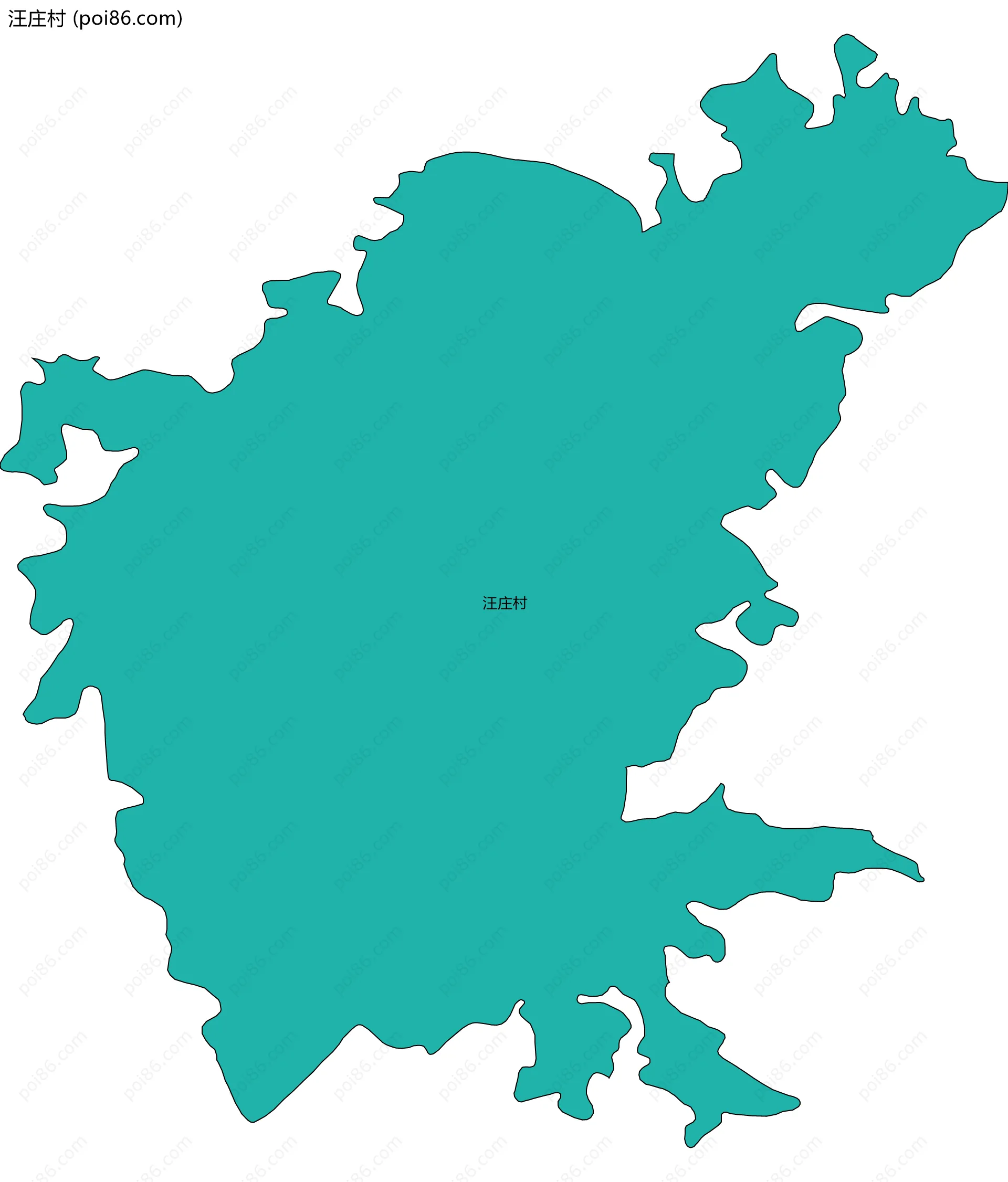 汪庄村边界地图