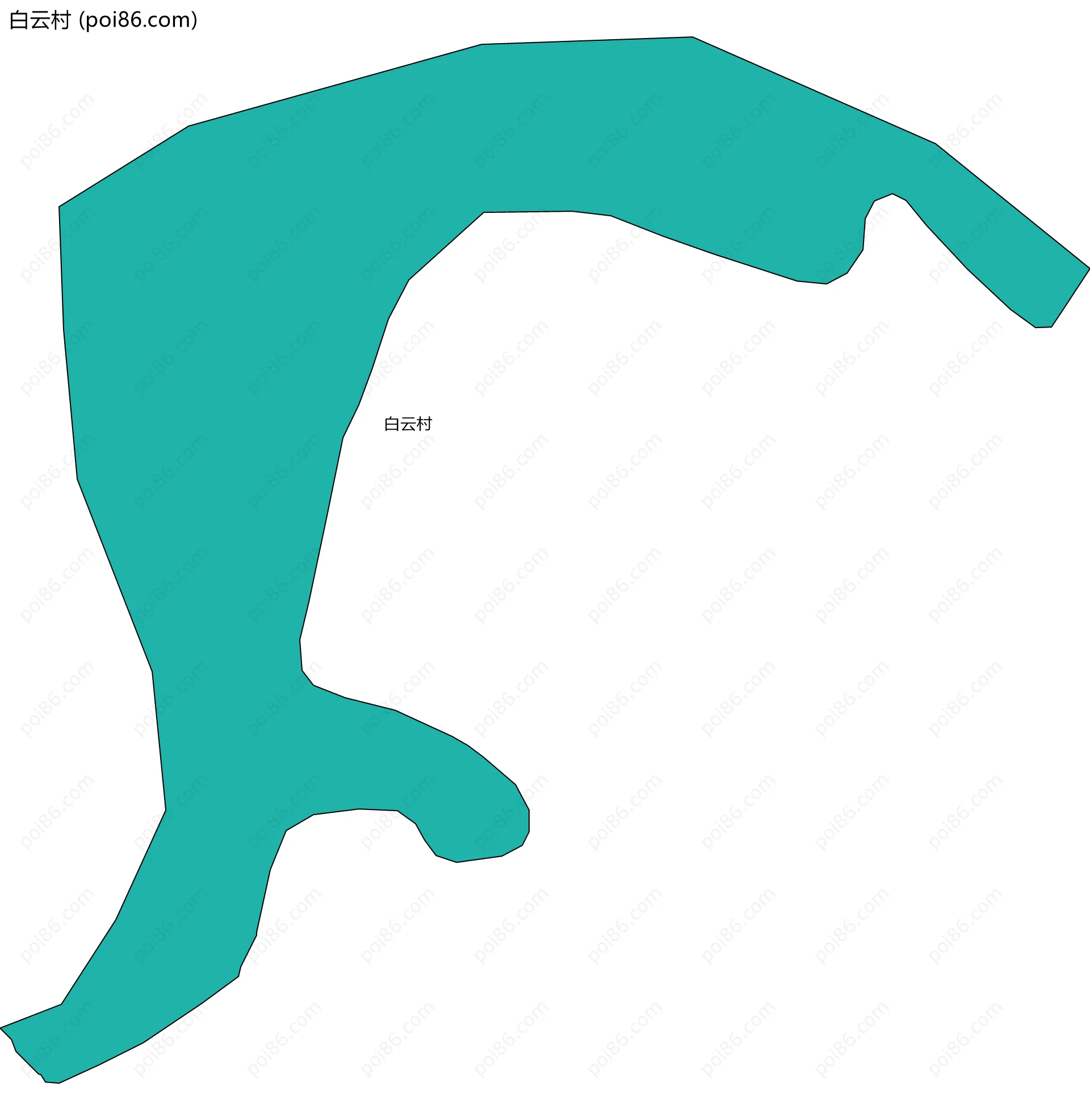 白云村边界地图