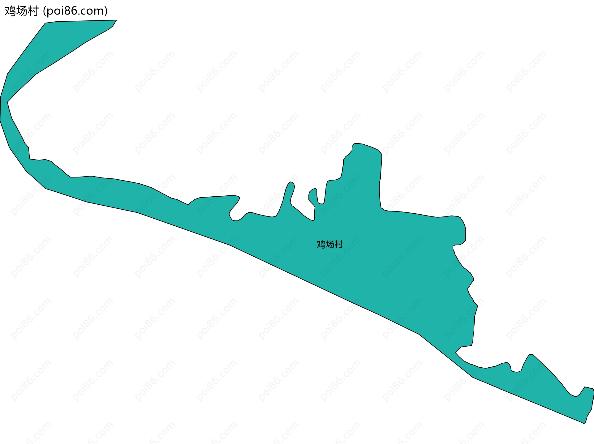 鸡场村边界地图
