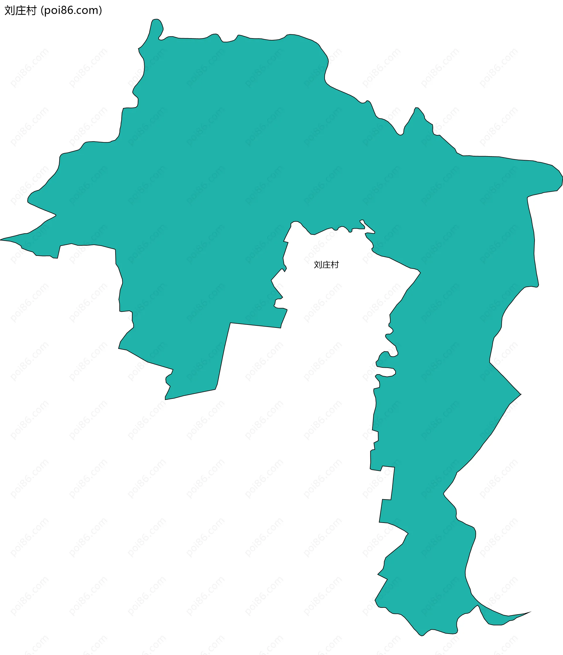 刘庄村边界地图