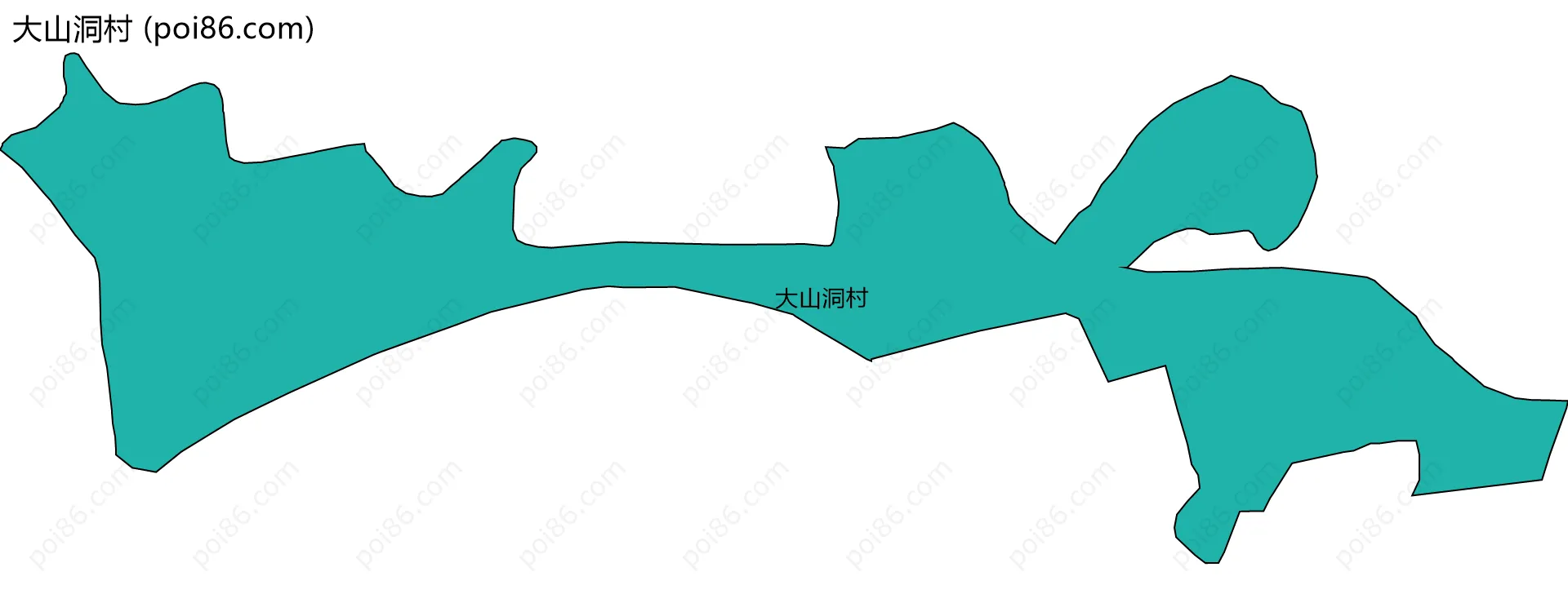 大山洞村边界地图