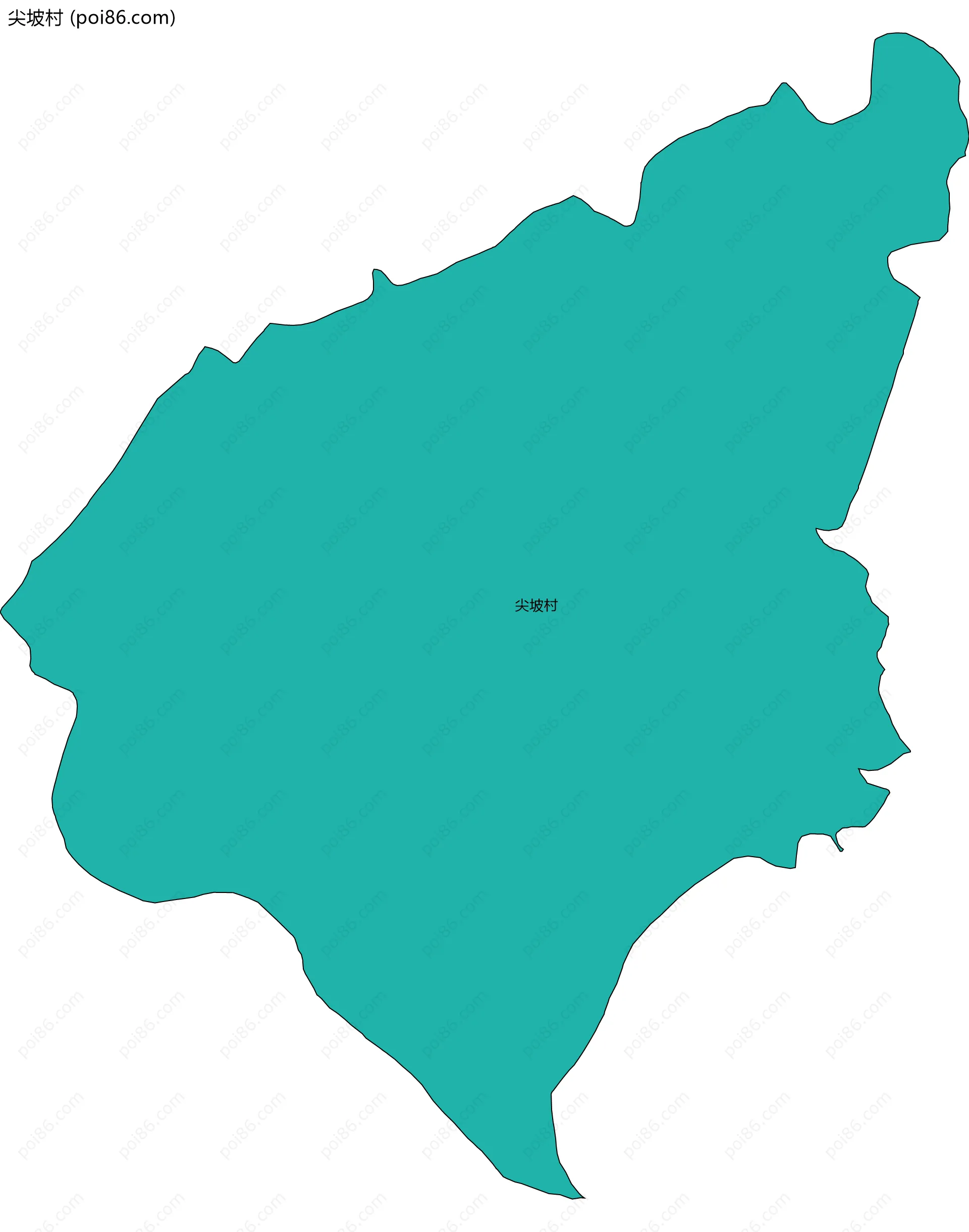 尖坡村边界地图