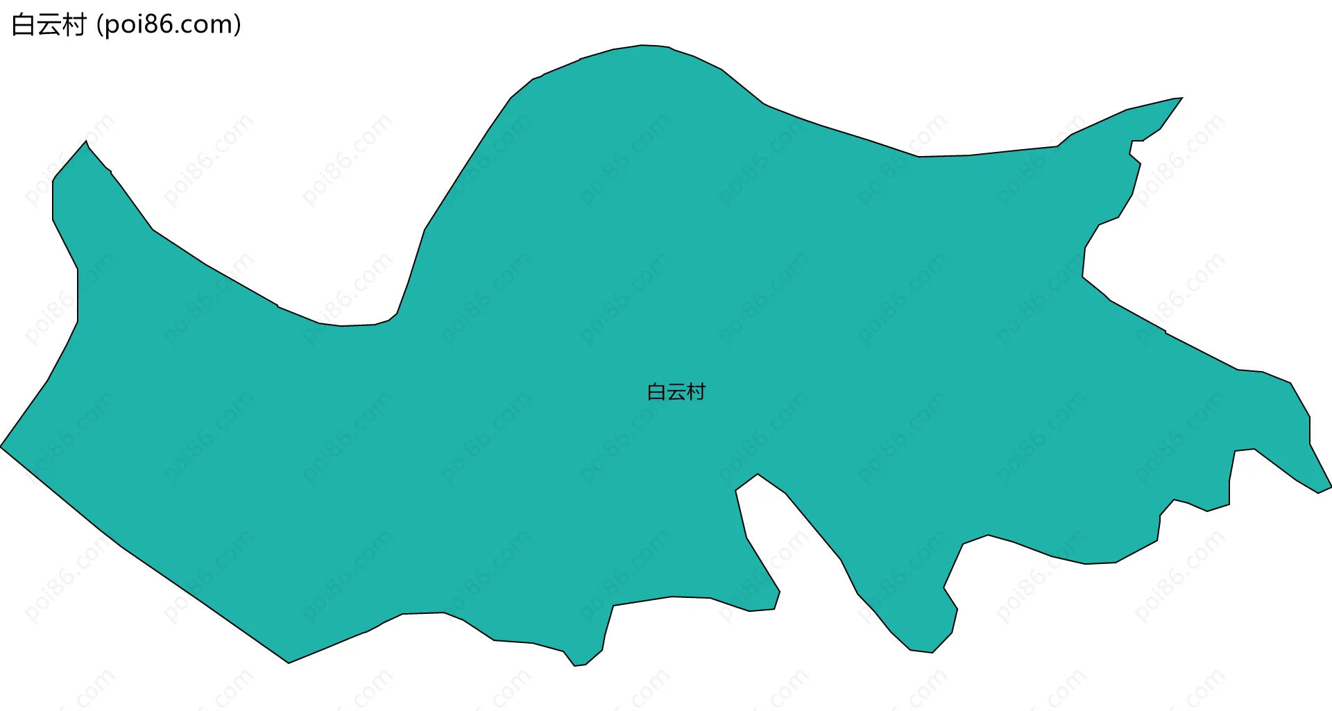 白云村边界地图