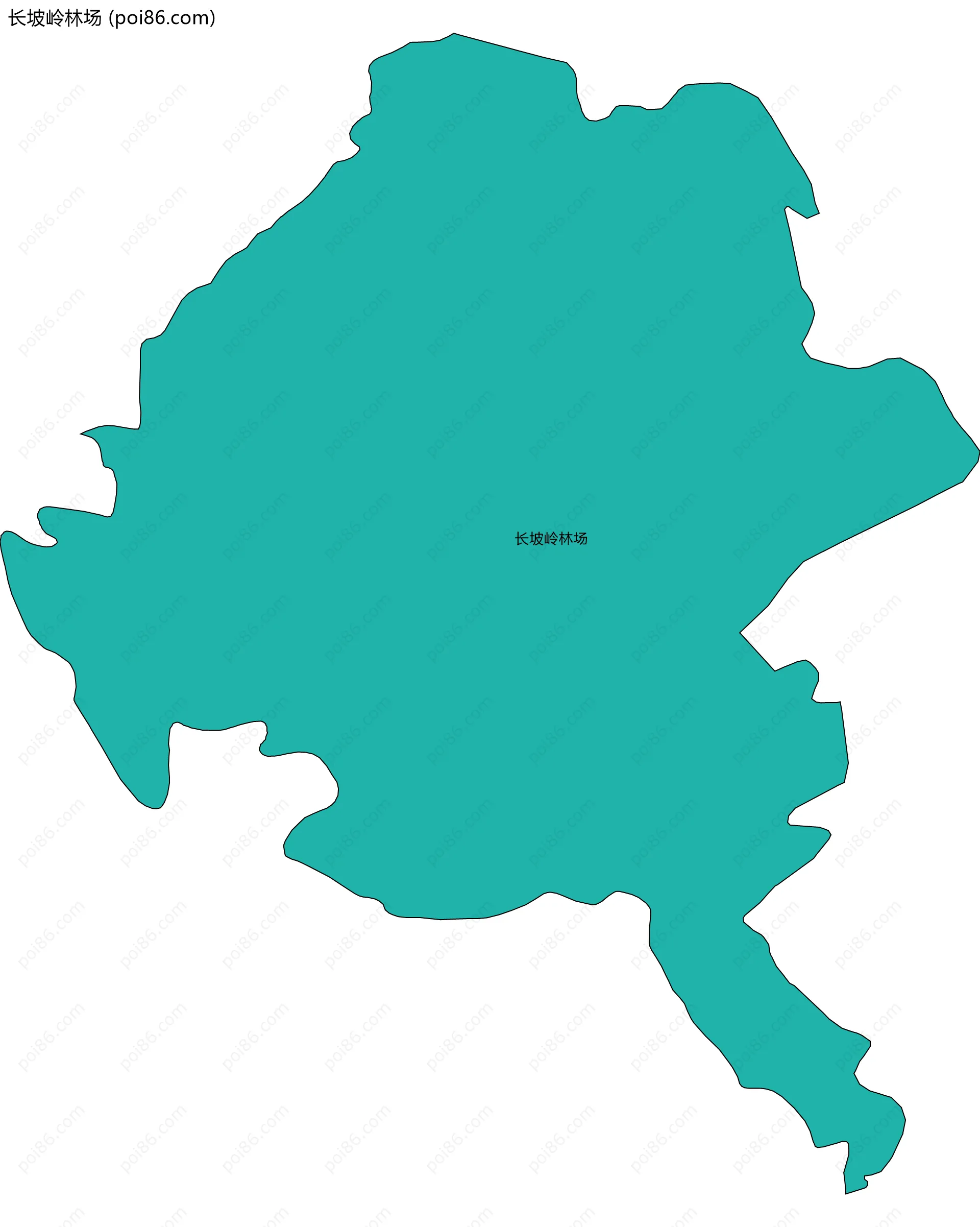 长坡岭林场边界地图