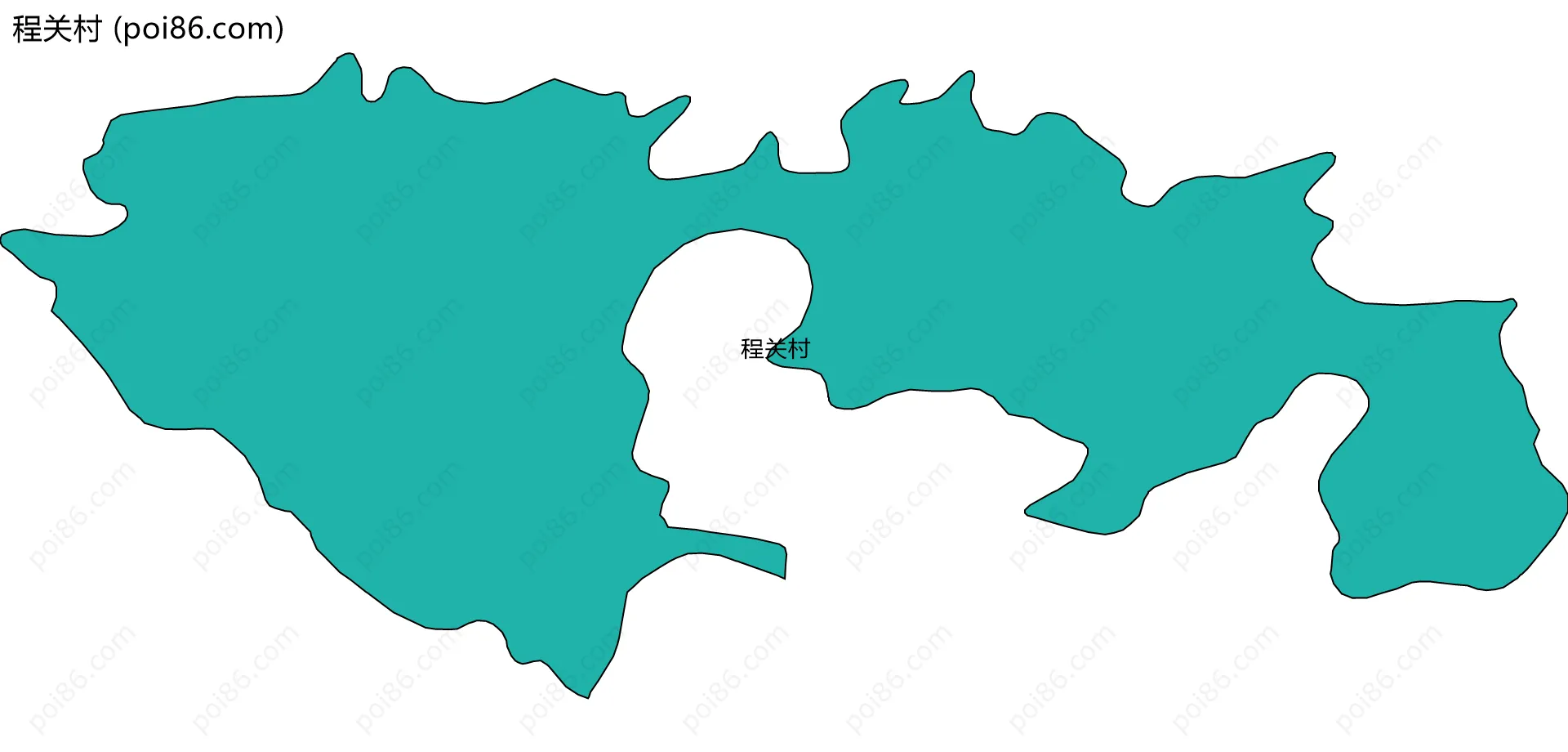 程关村边界地图