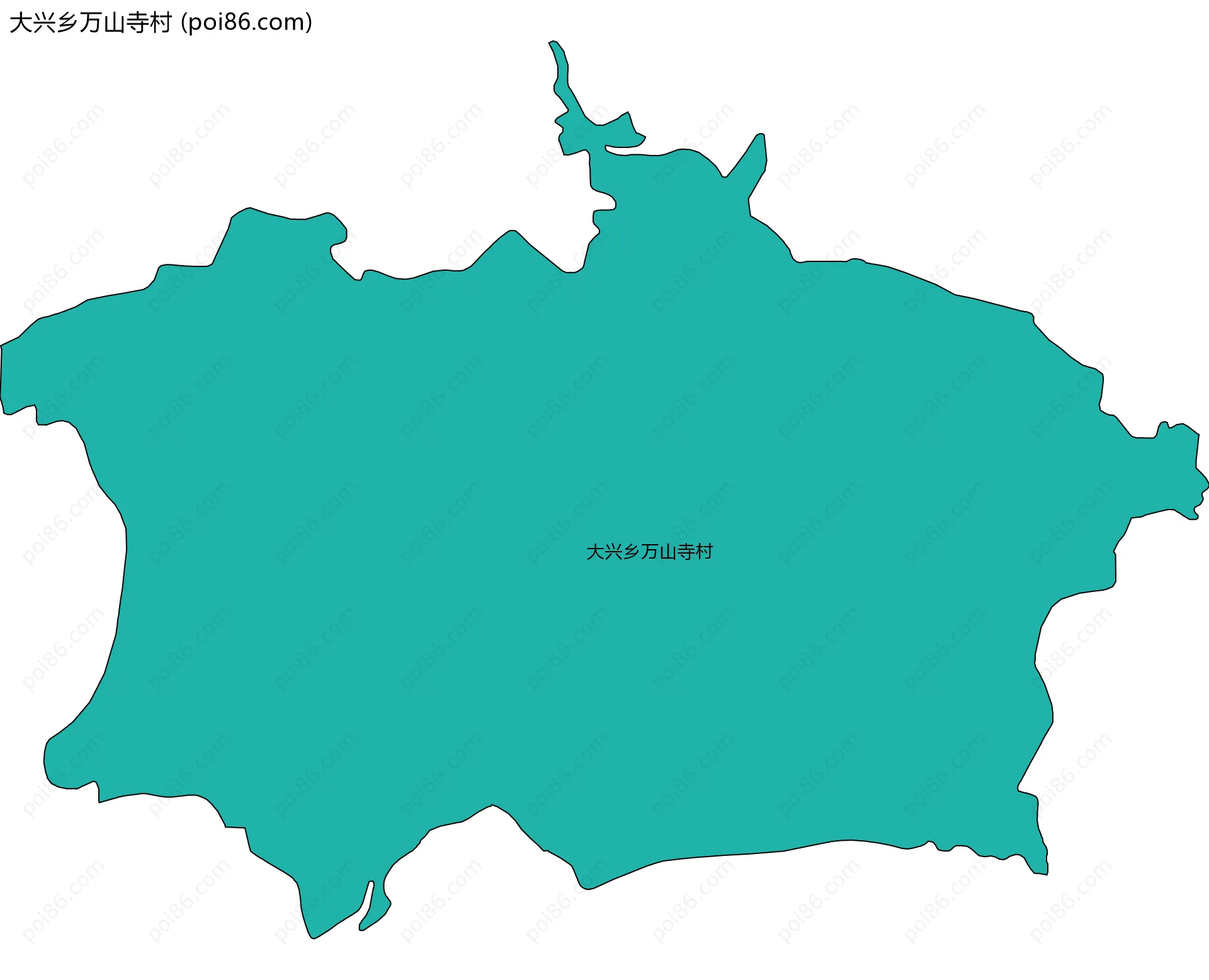 大兴乡万山寺村边界地图