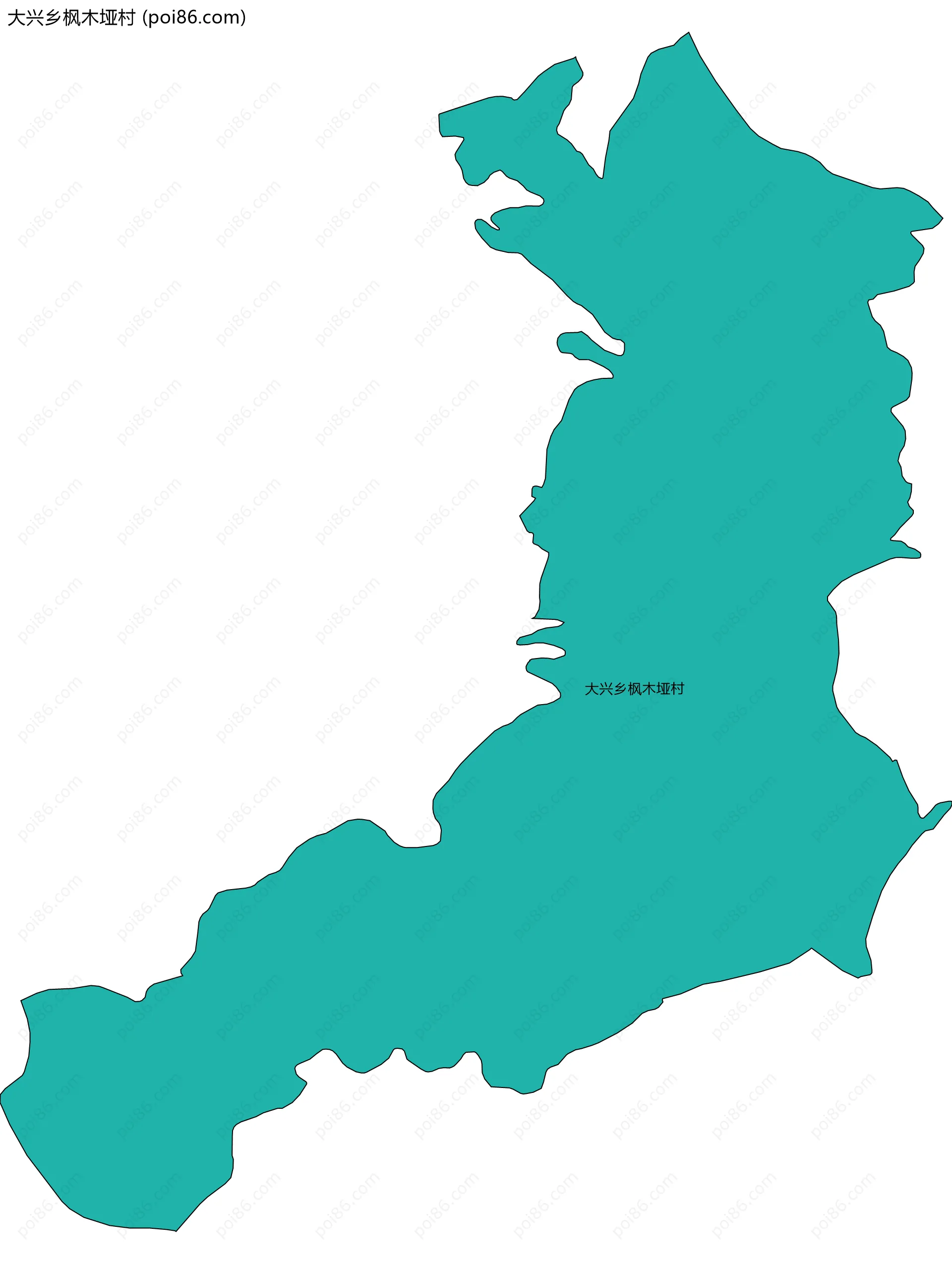 大兴乡枫木垭村边界地图