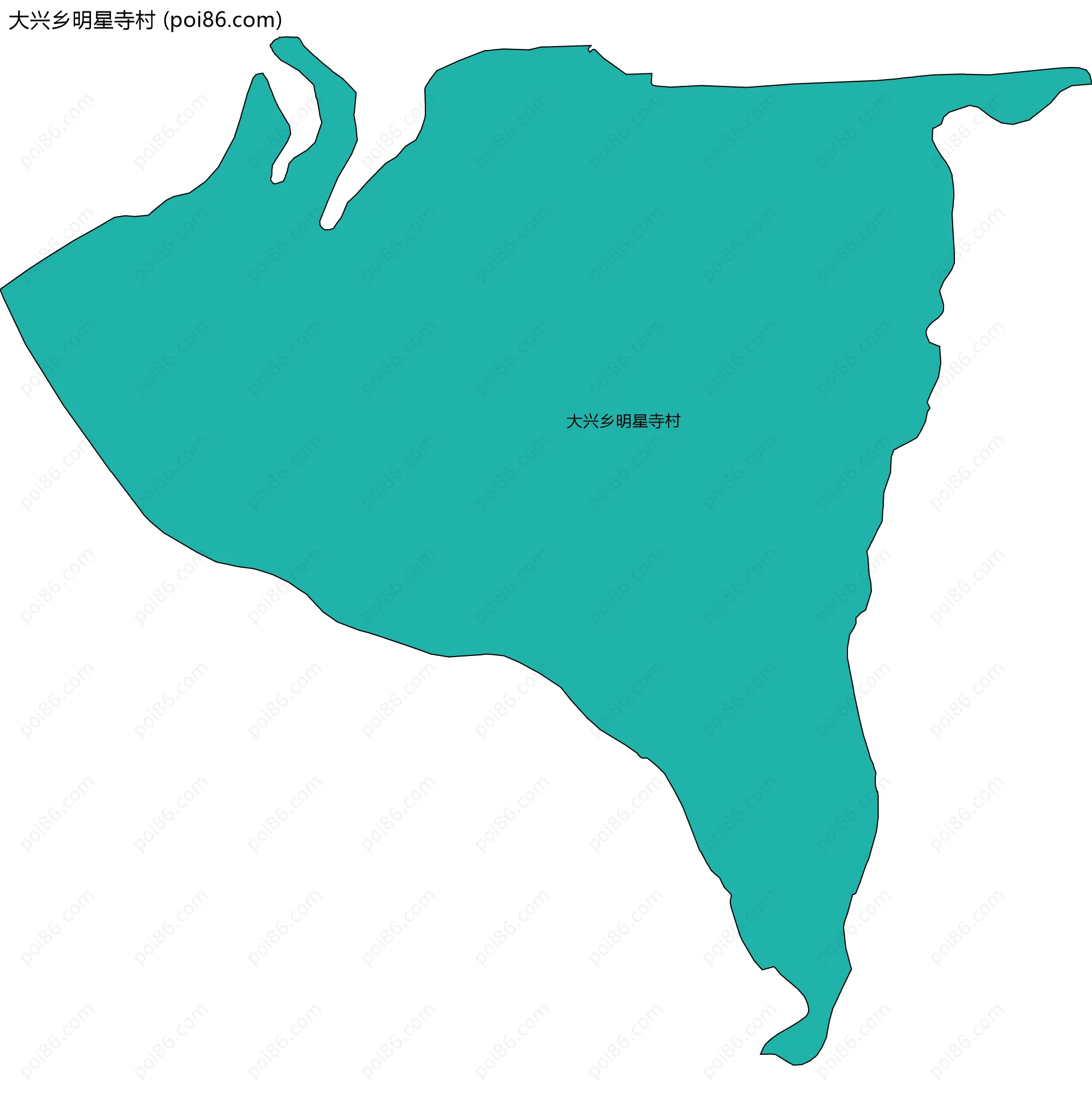 大兴乡明星寺村边界地图