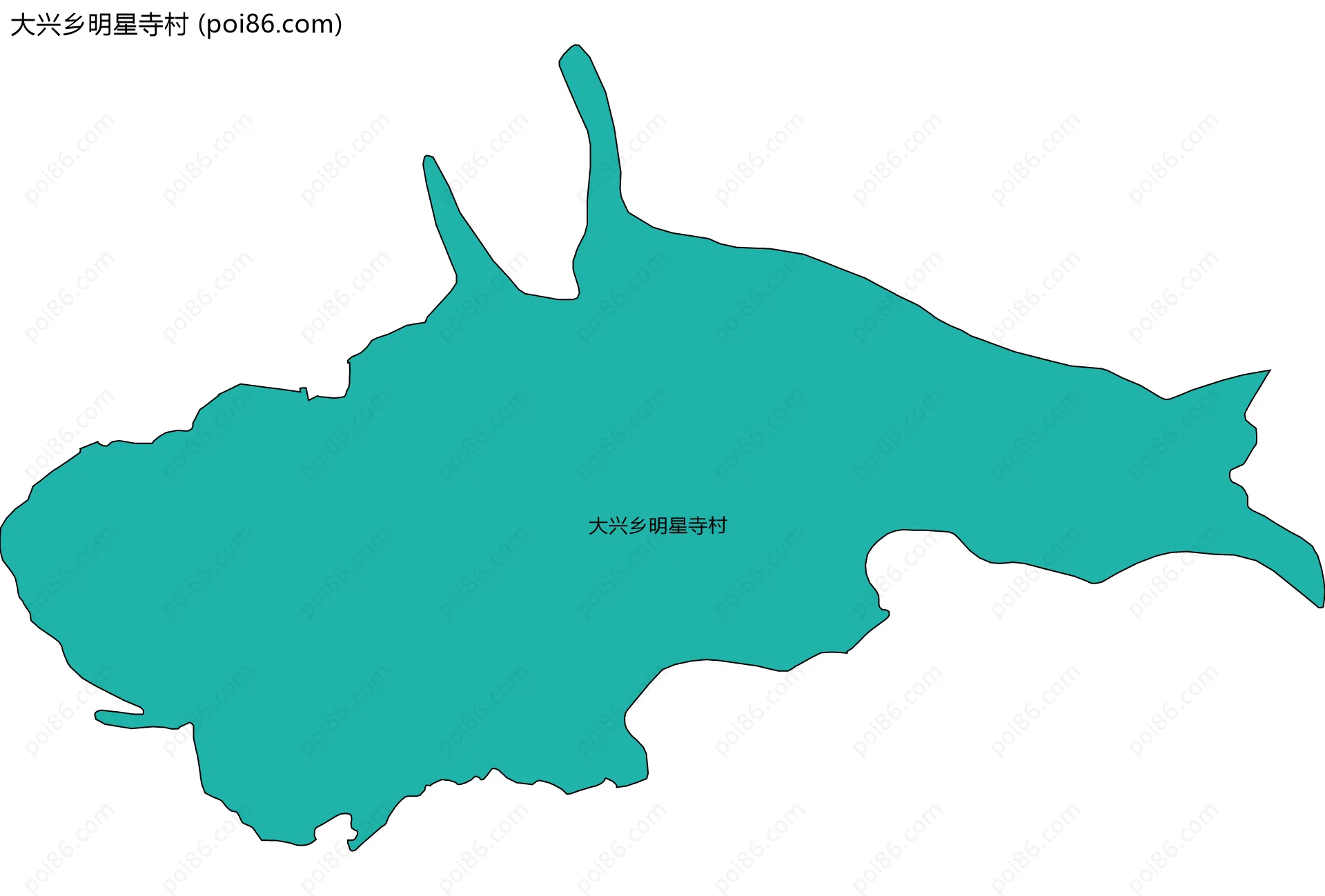 大兴乡明星寺村边界地图