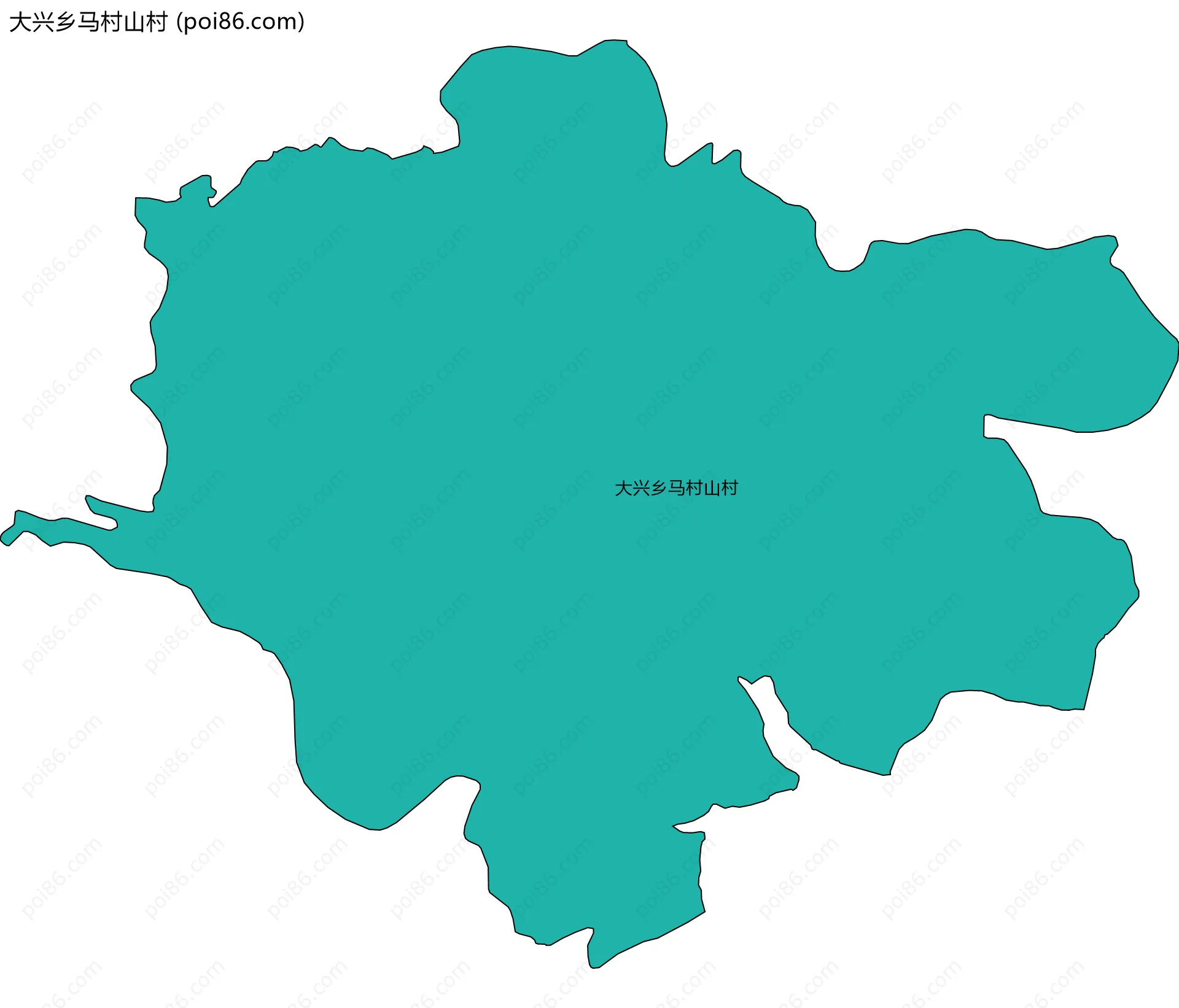 大兴乡马村山村边界地图