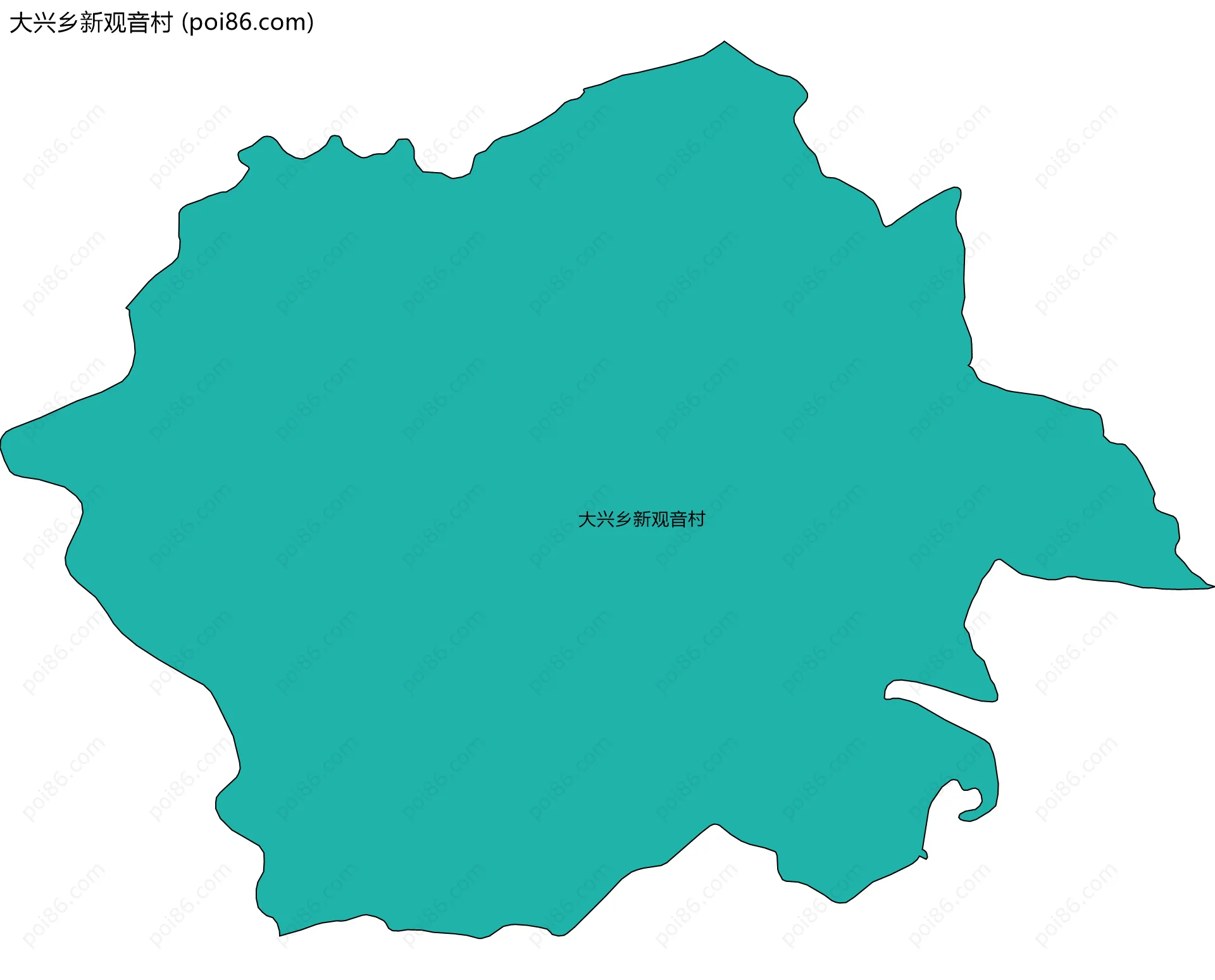 大兴乡新观音村边界地图