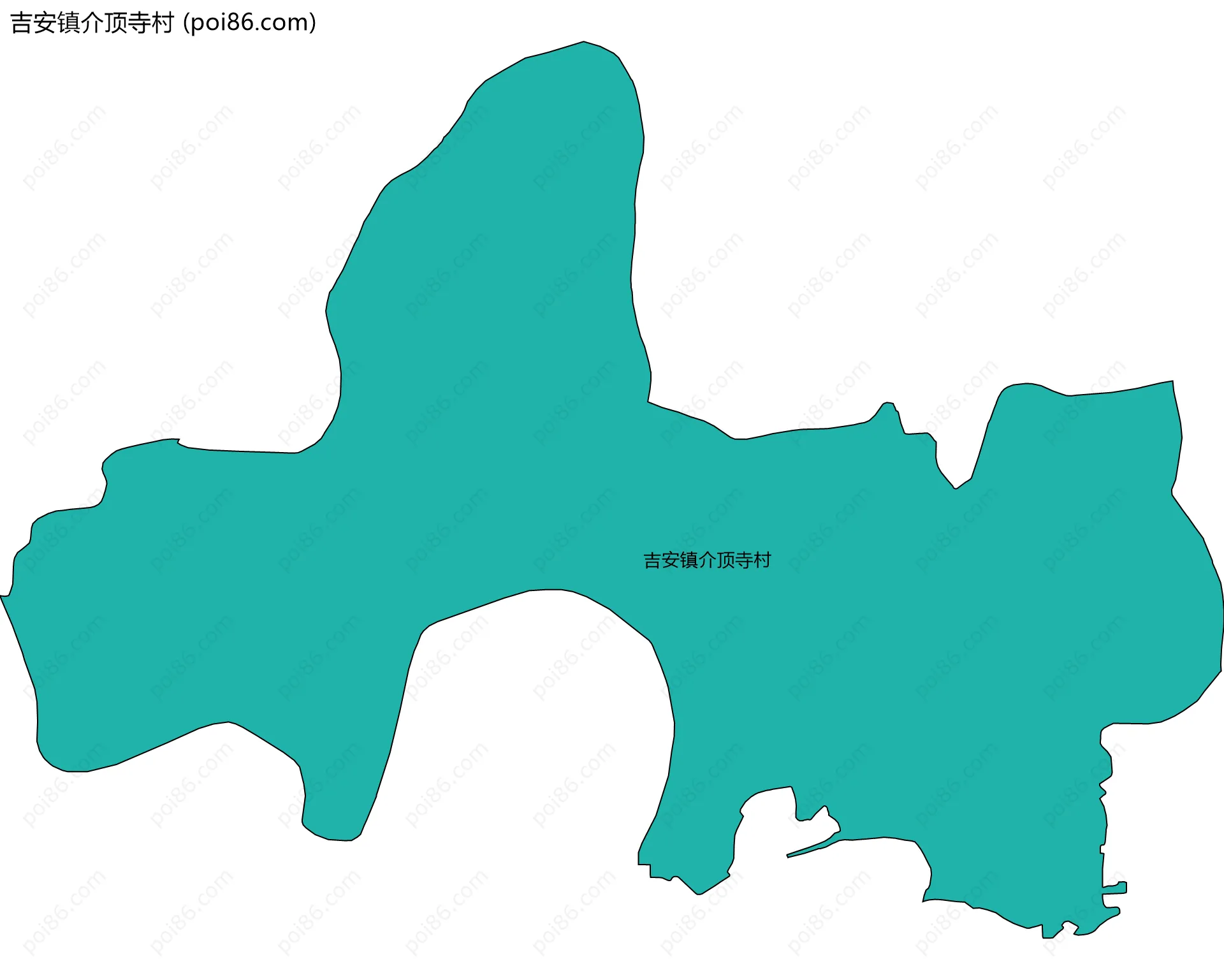 吉安镇介顶寺村边界地图