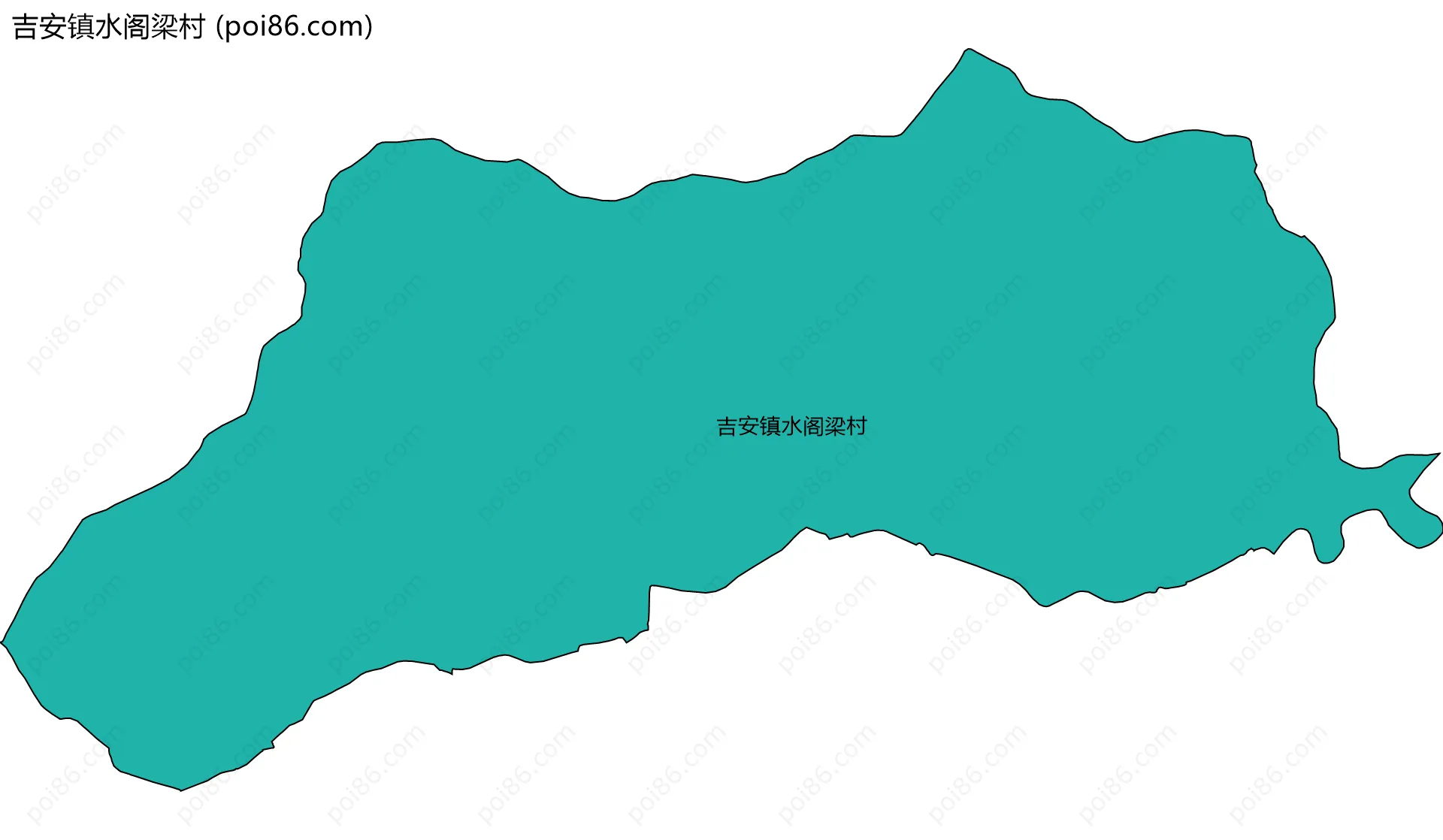 吉安镇水阁梁村边界地图