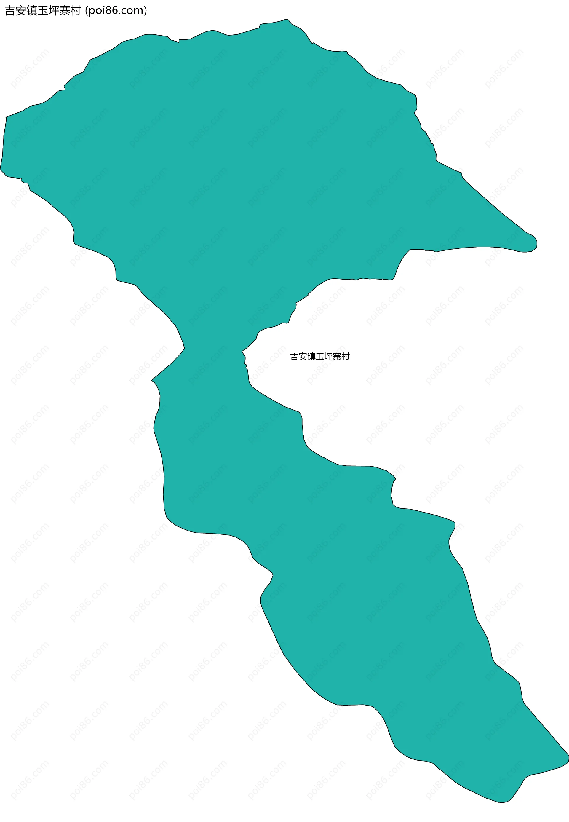 吉安镇玉坪寨村边界地图