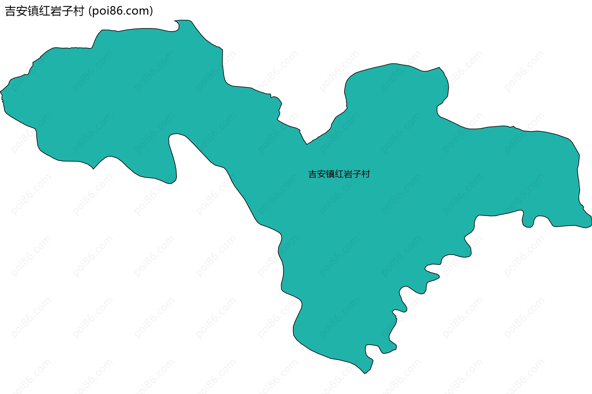吉安镇红岩子村边界地图