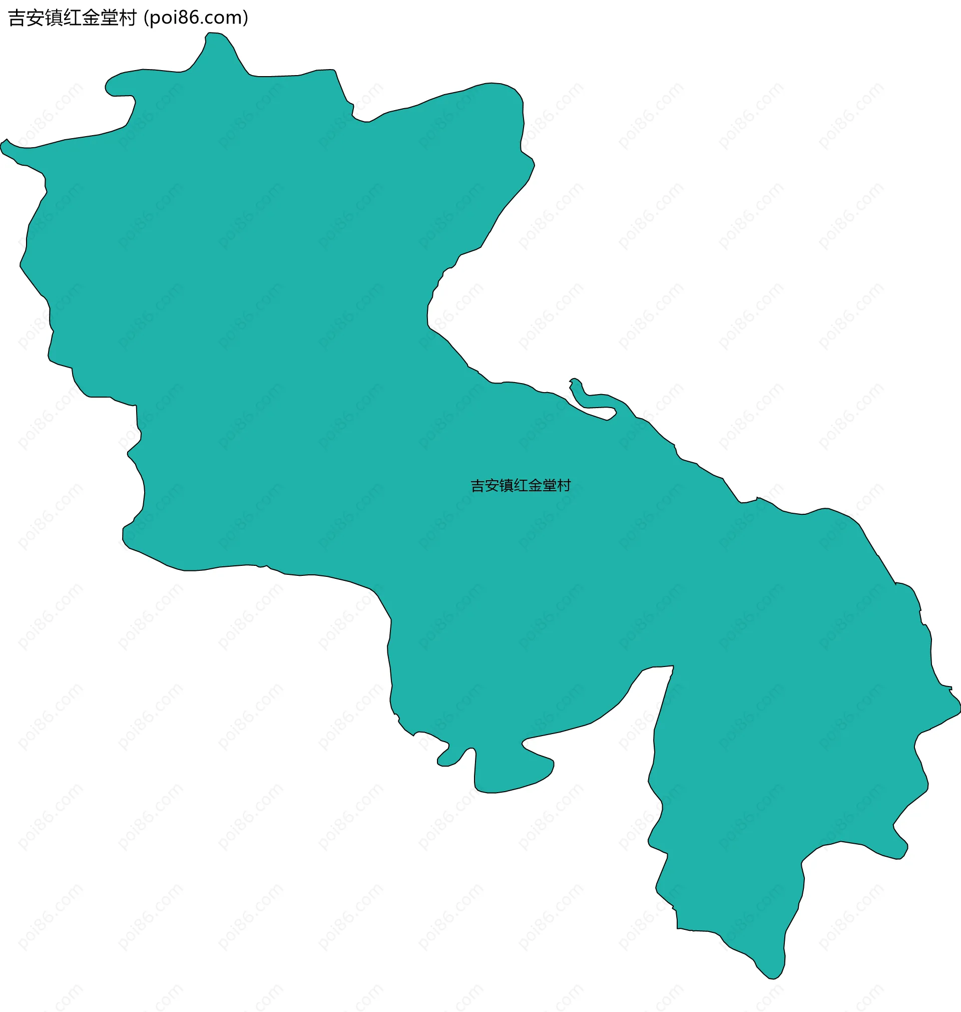 吉安镇红金堂村边界地图