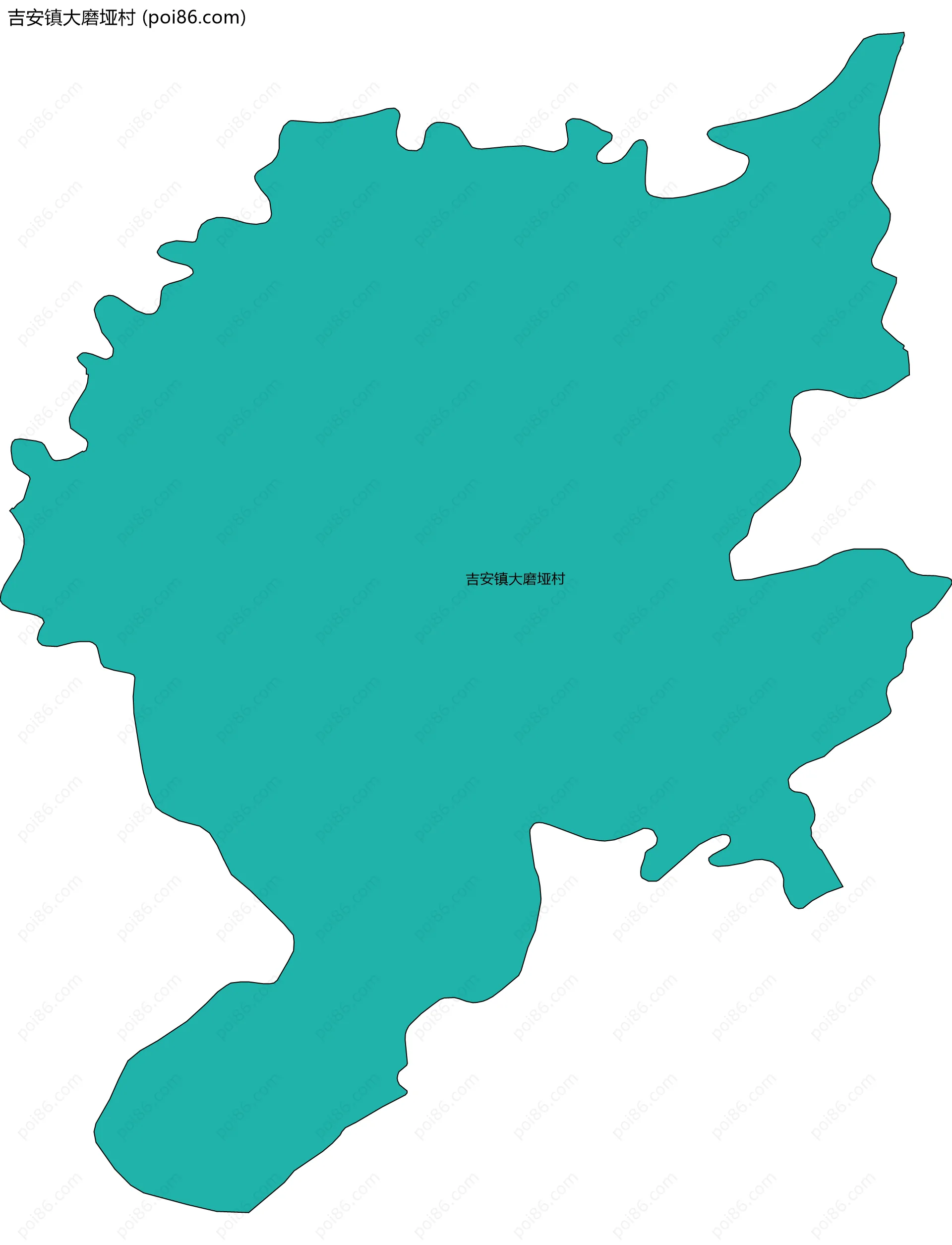 吉安镇大磨垭村边界地图