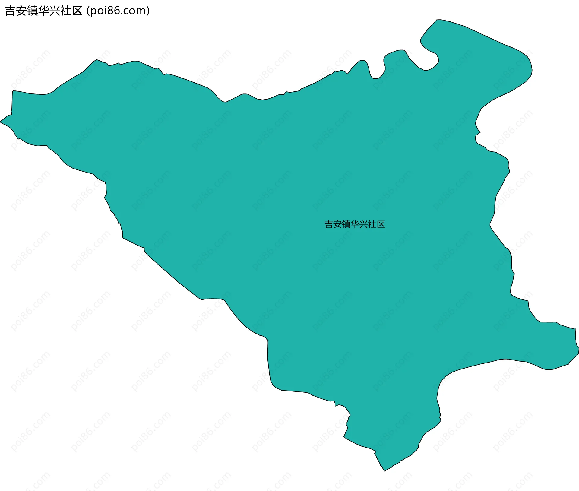 吉安镇华兴社区边界地图