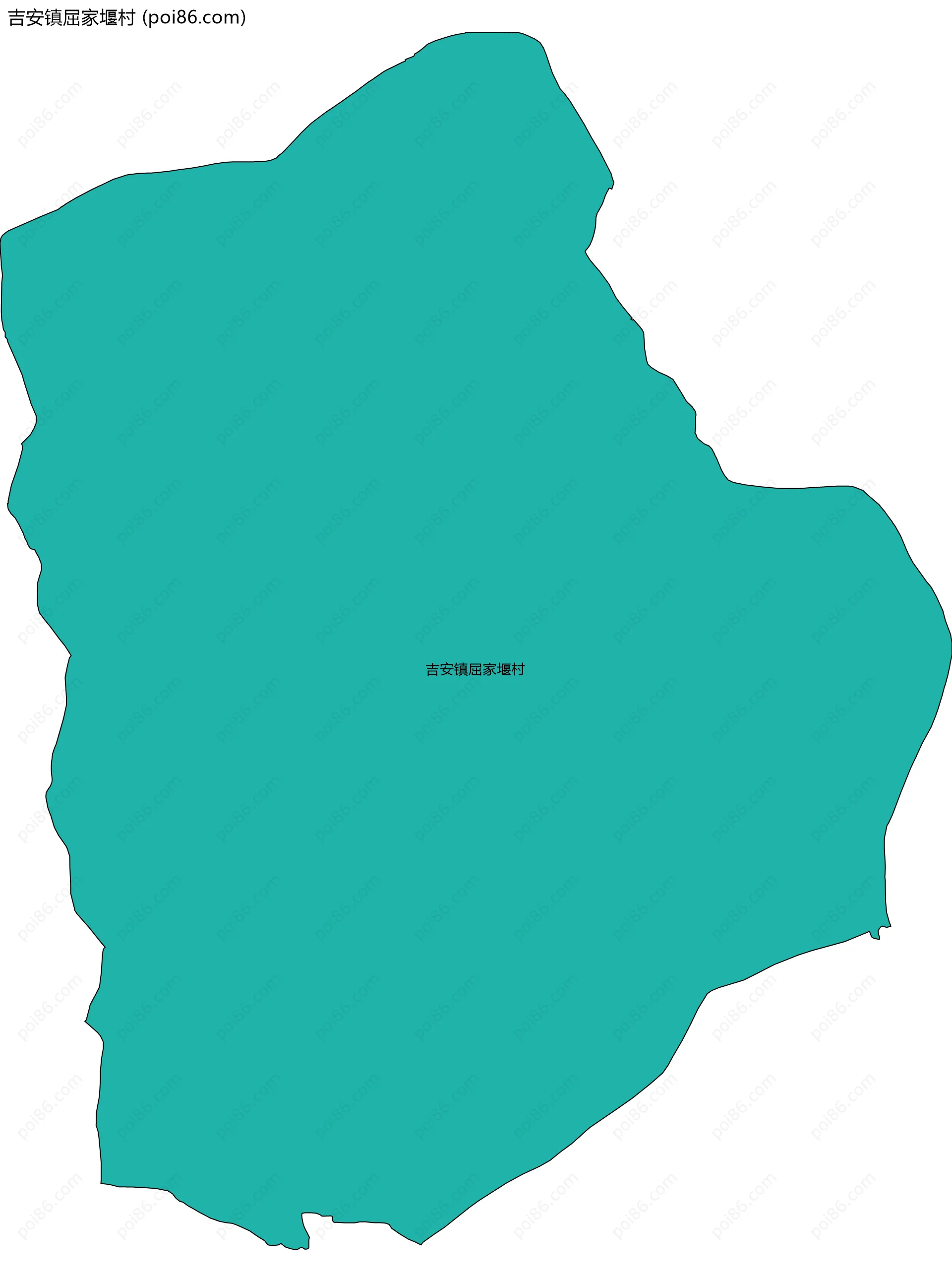 吉安镇屈家堰村边界地图