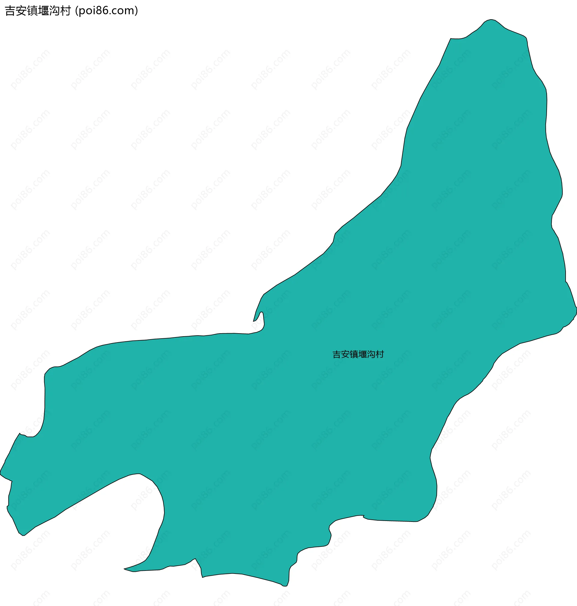 吉安镇堰沟村边界地图