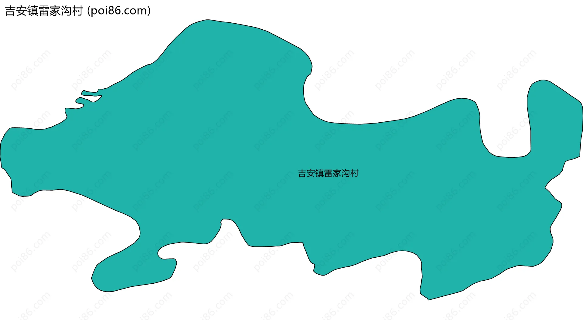 吉安镇雷家沟村边界地图