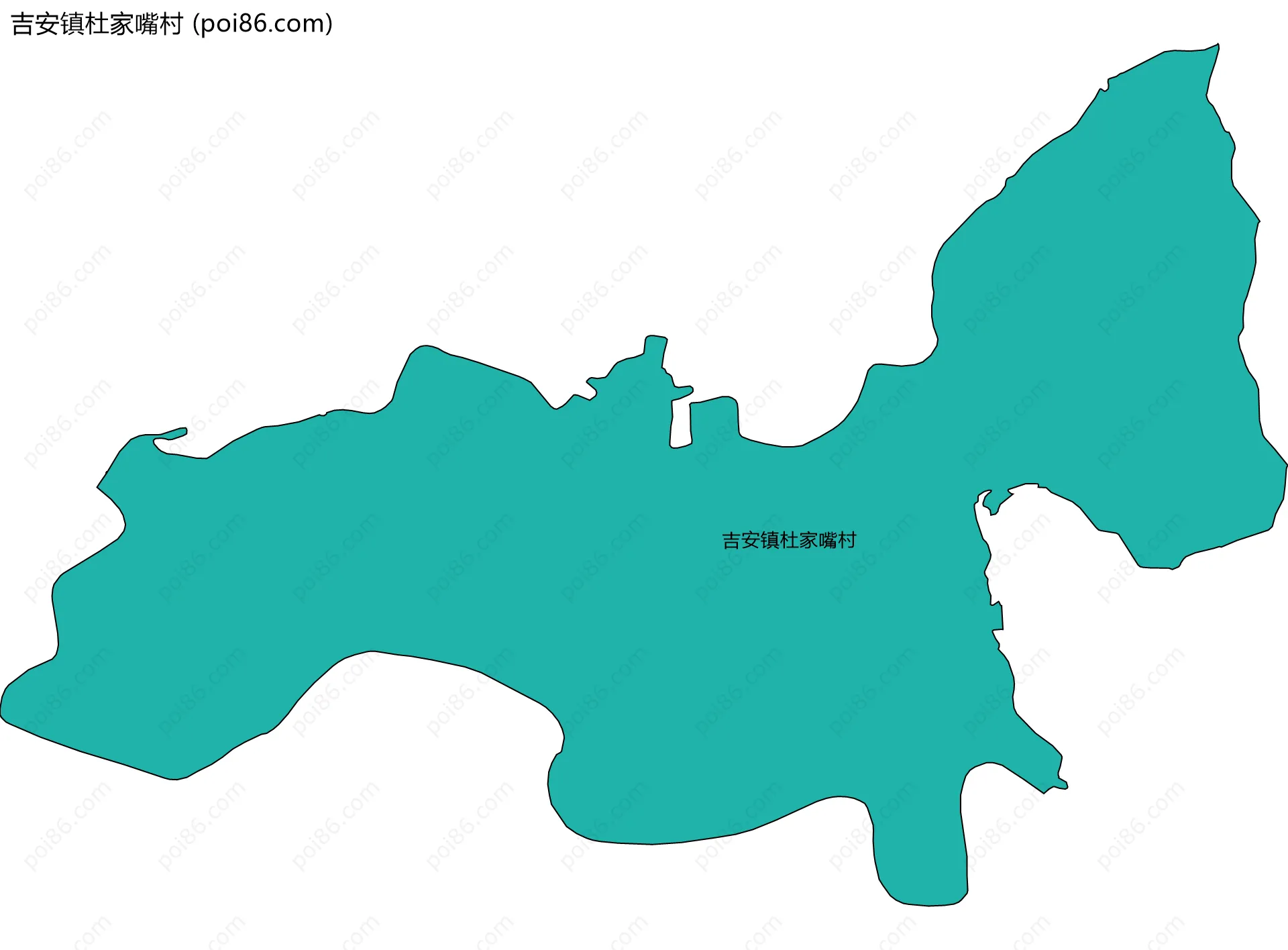 吉安镇杜家嘴村边界地图