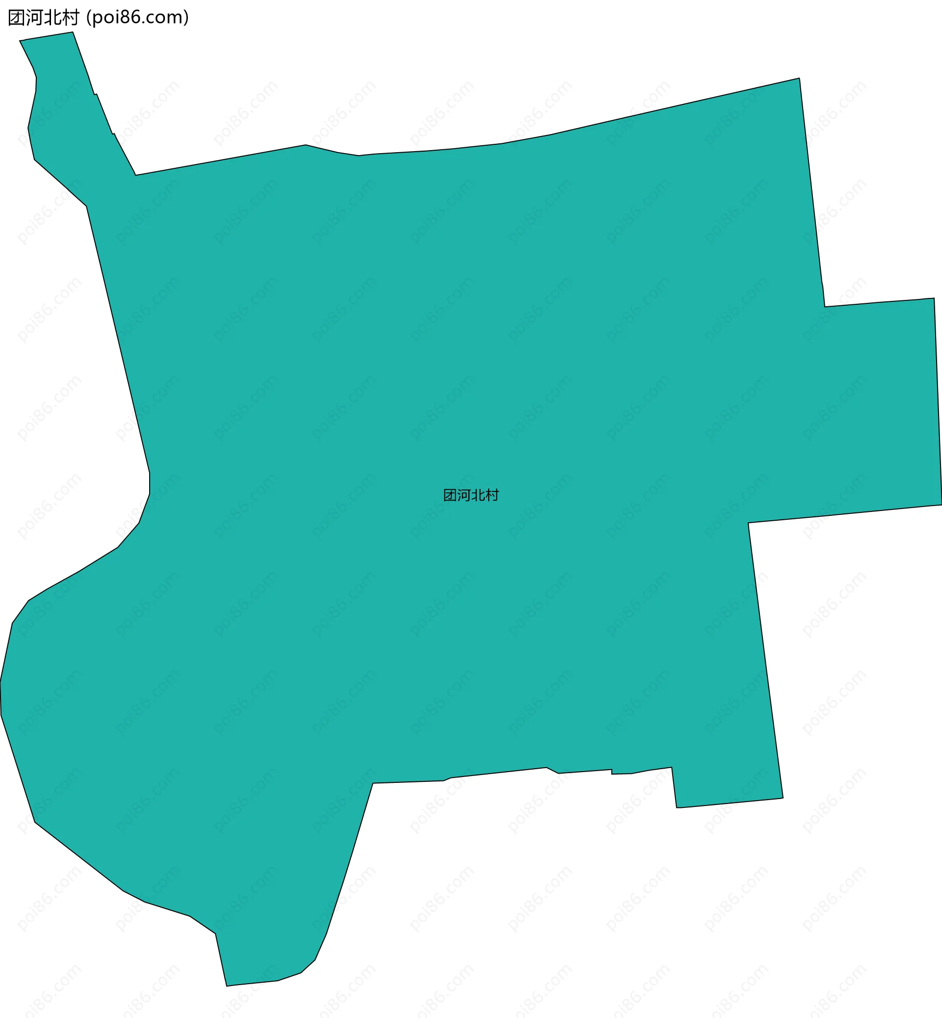 团河北村边界地图