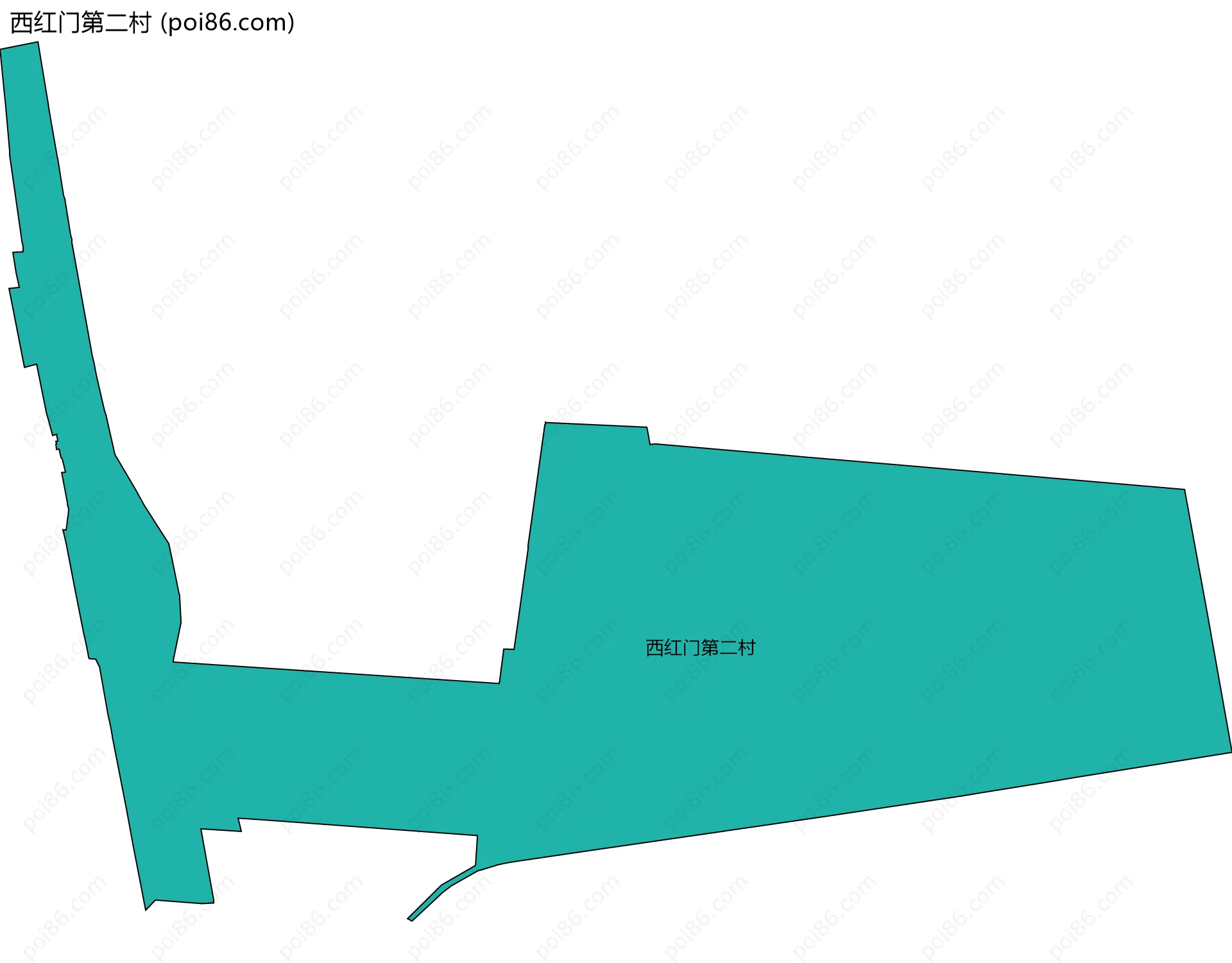 西红门第二村边界地图