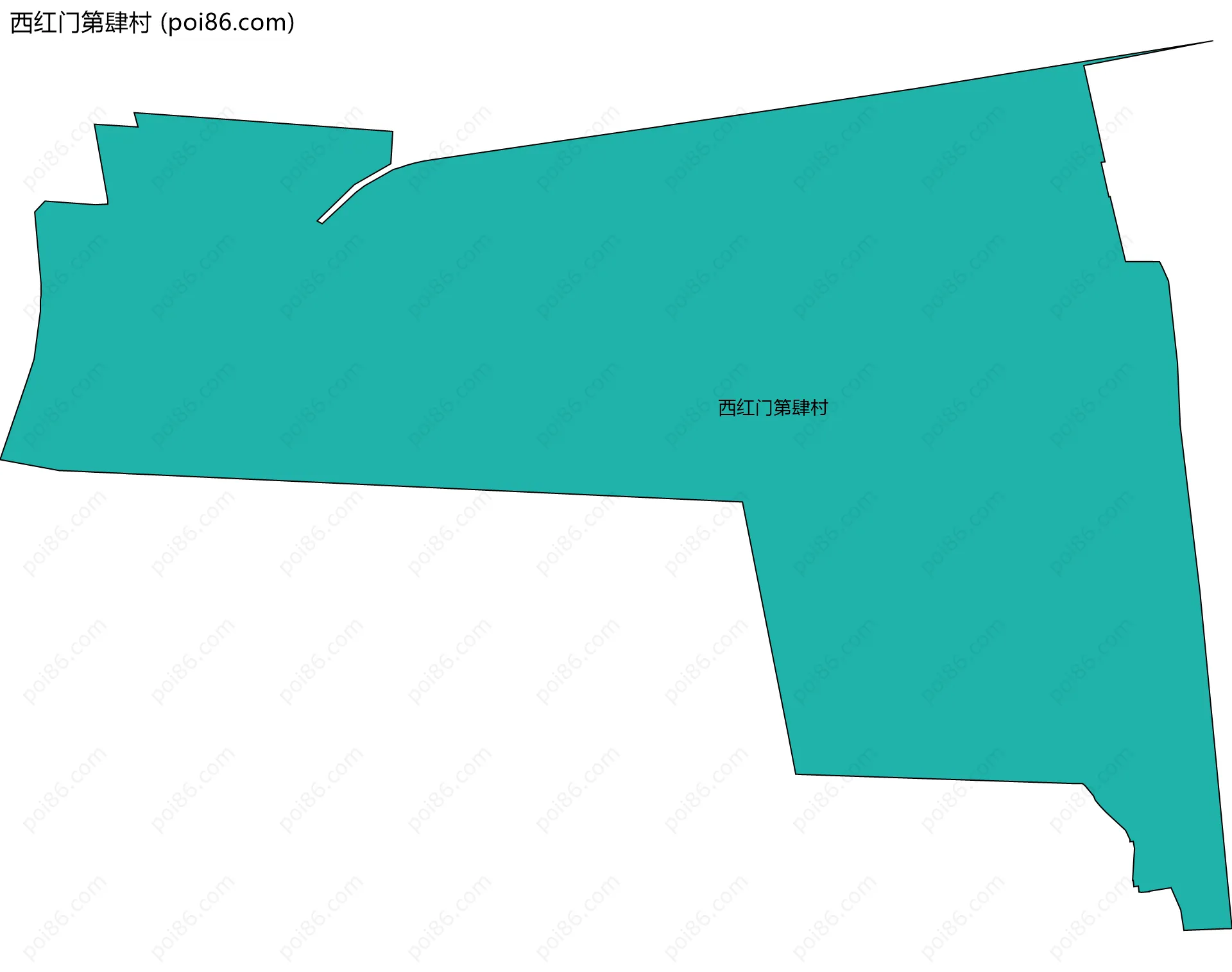 西红门第肆村边界地图