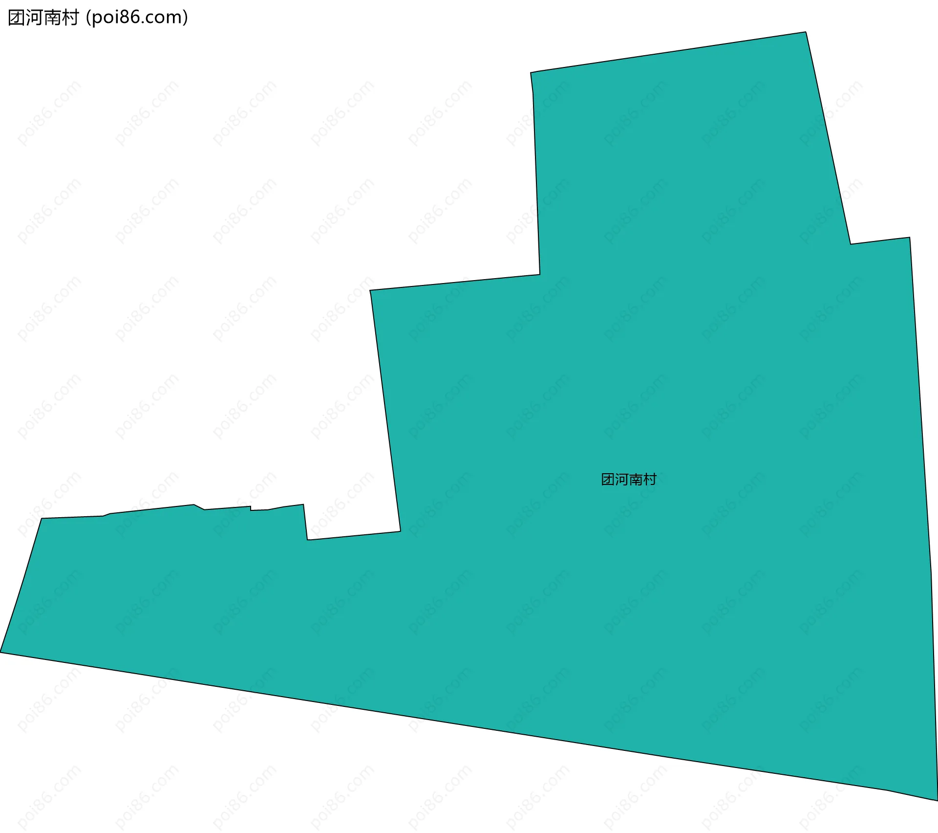 团河南村边界地图