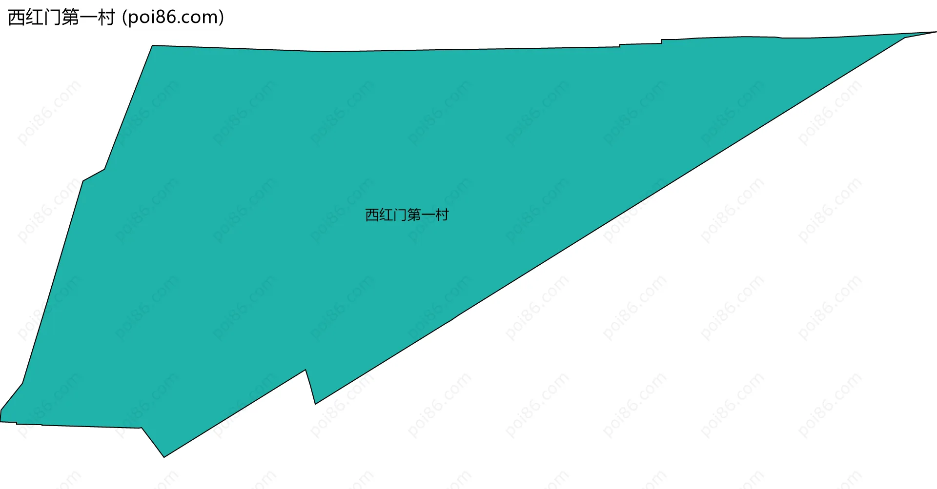 西红门第一村边界地图
