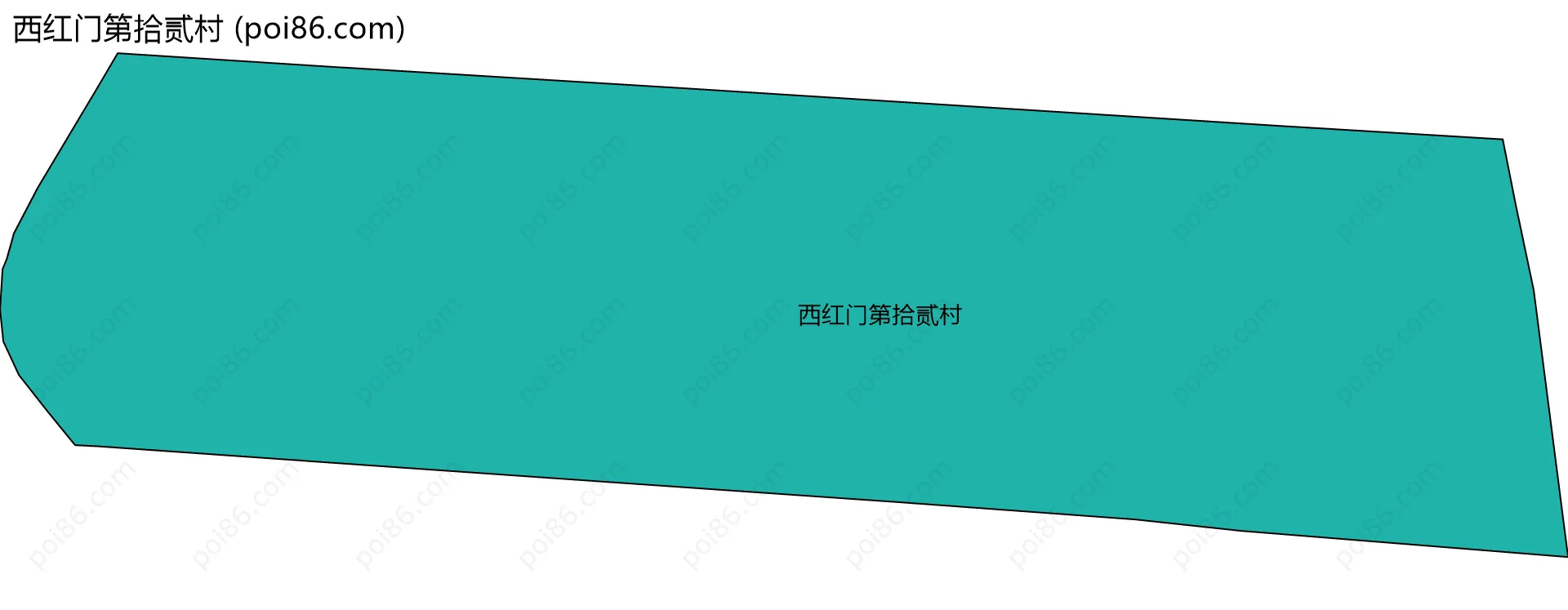 西红门第拾贰村边界地图