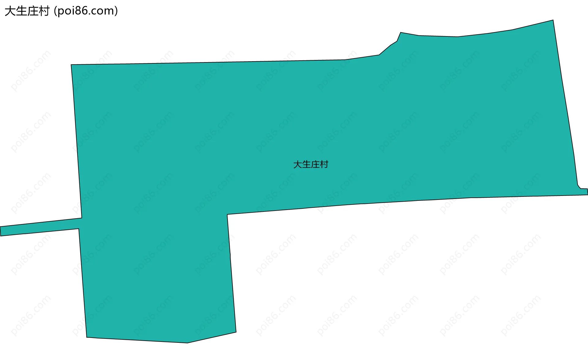 大生庄村边界地图