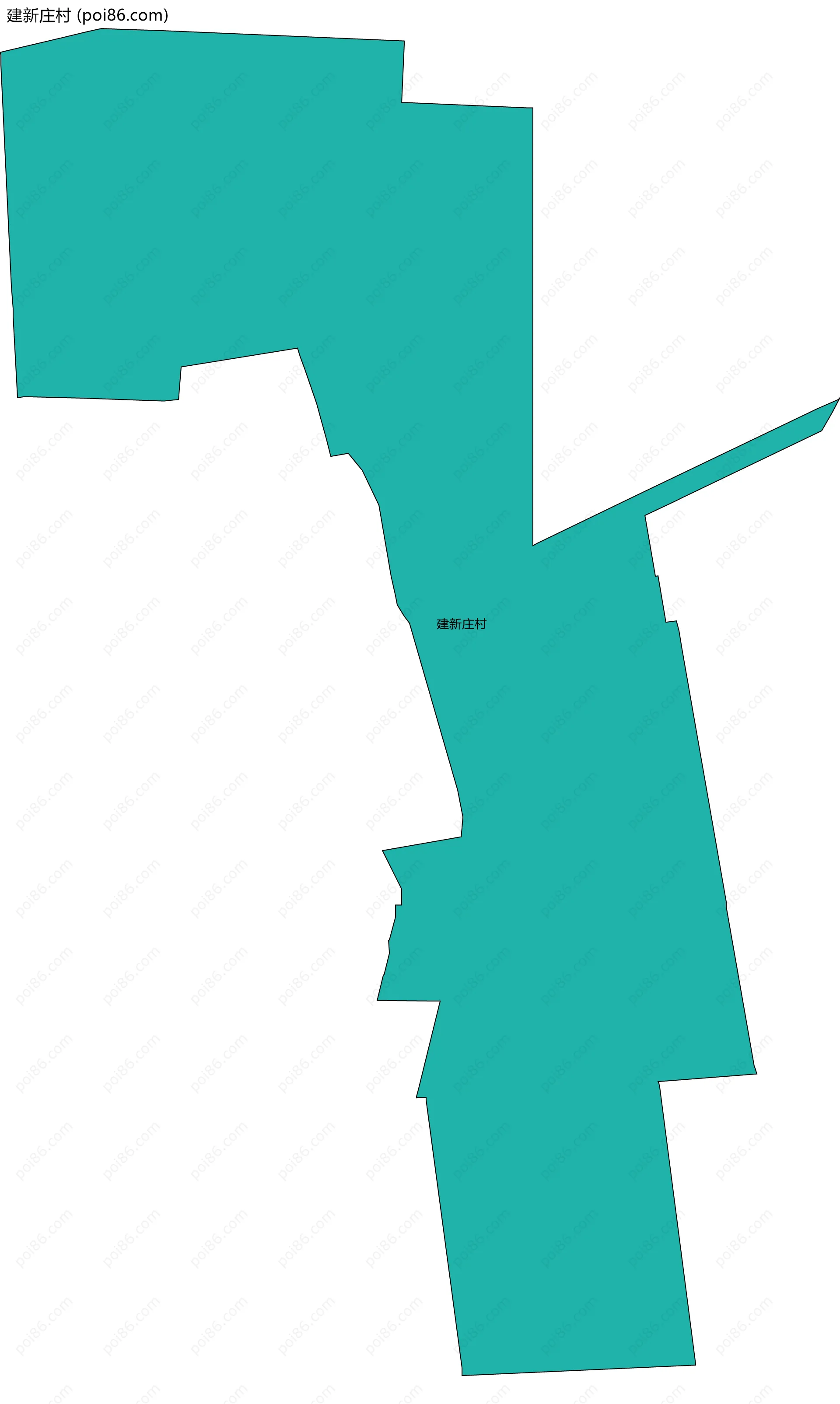 建新庄村边界地图
