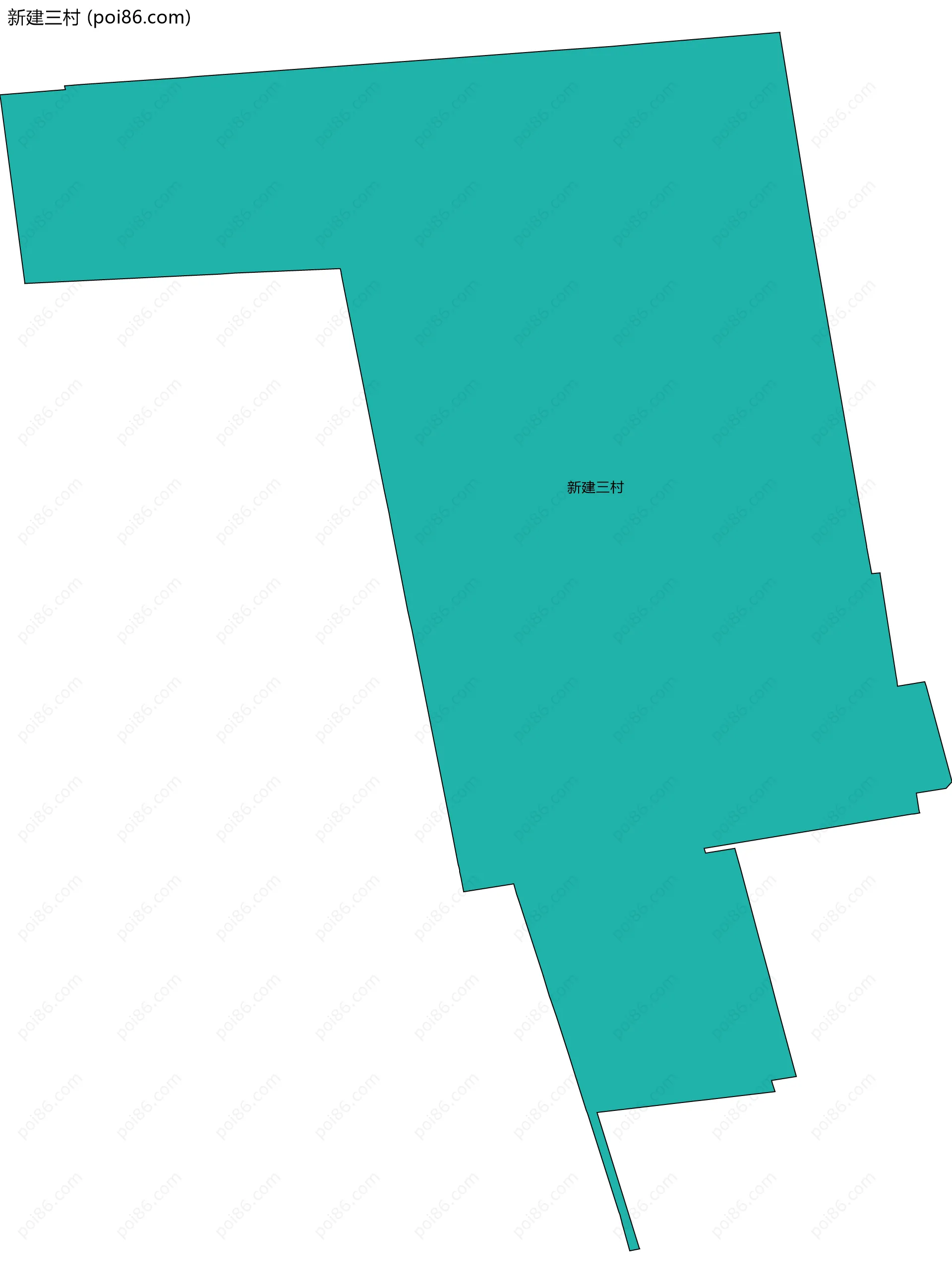 新建三村边界地图