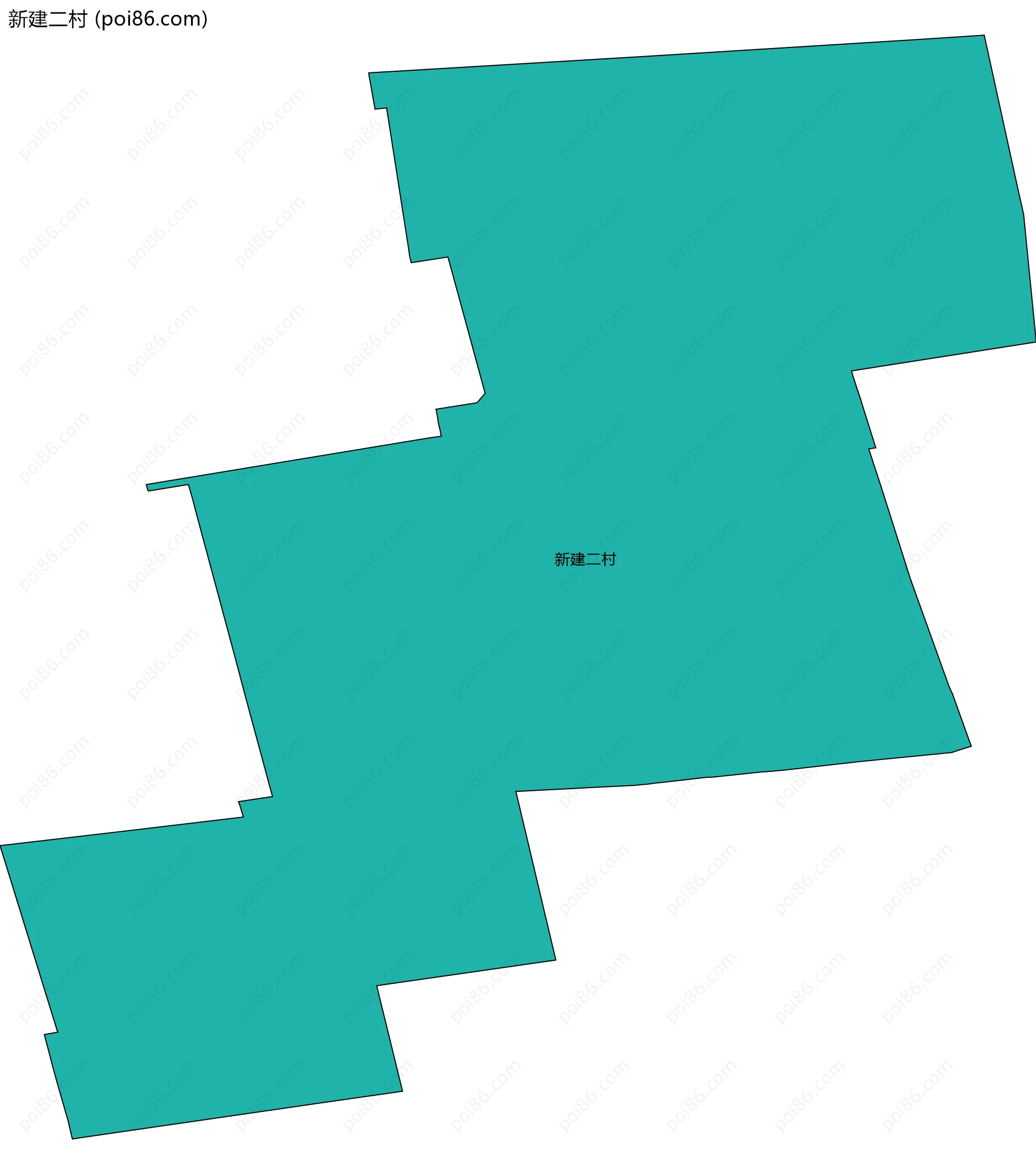 新建二村边界地图