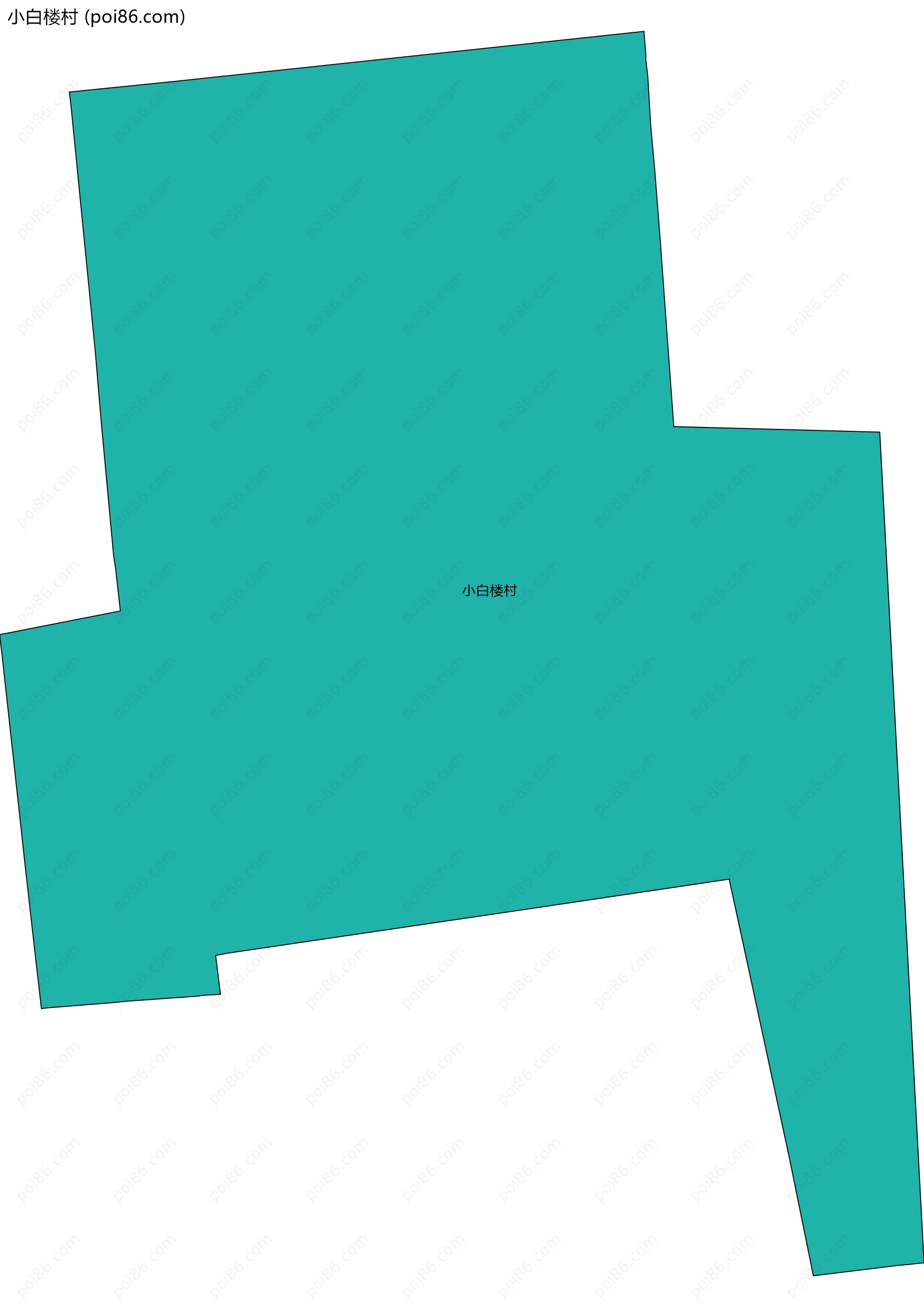 小白楼村边界地图