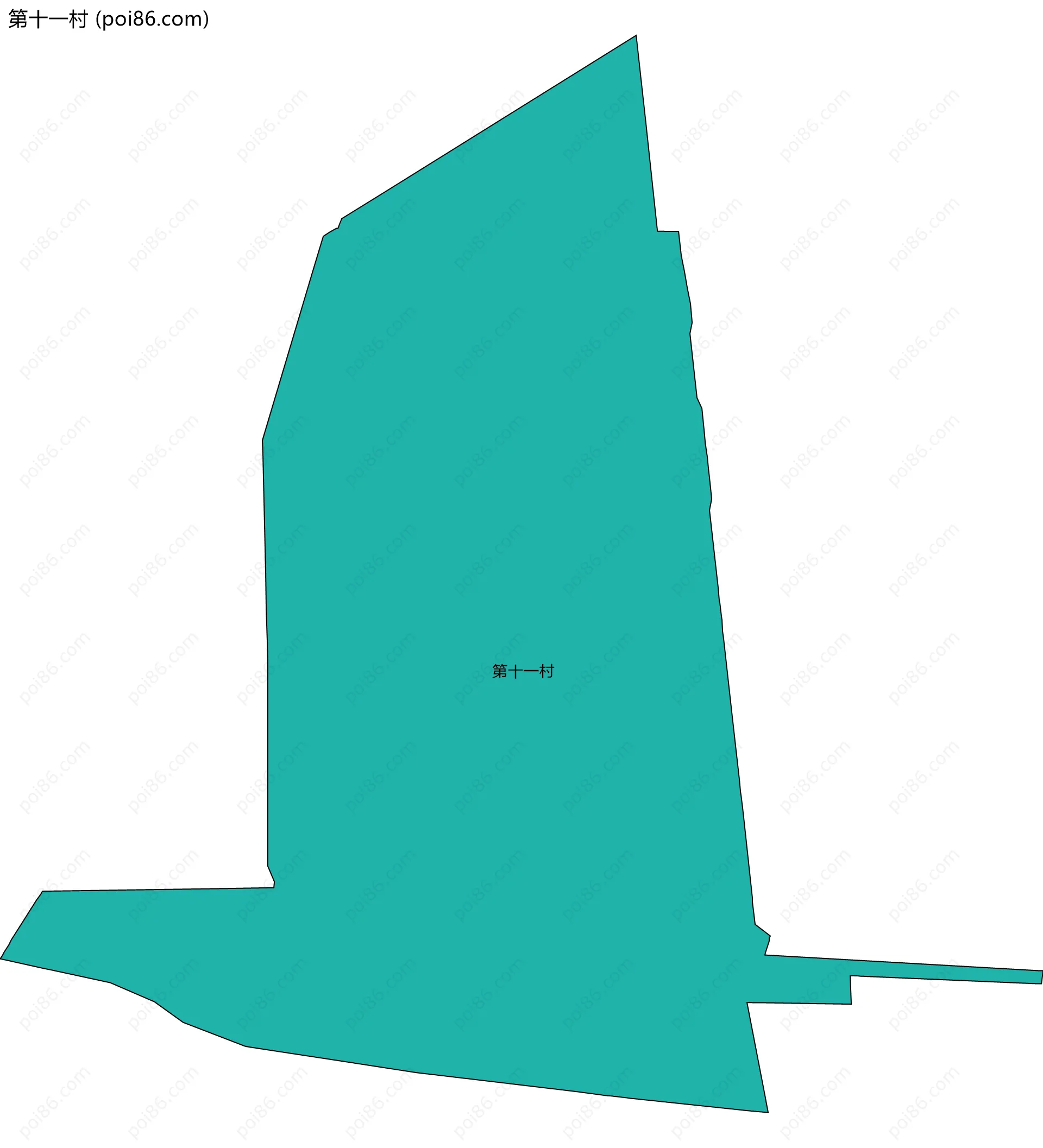 第十一村边界地图