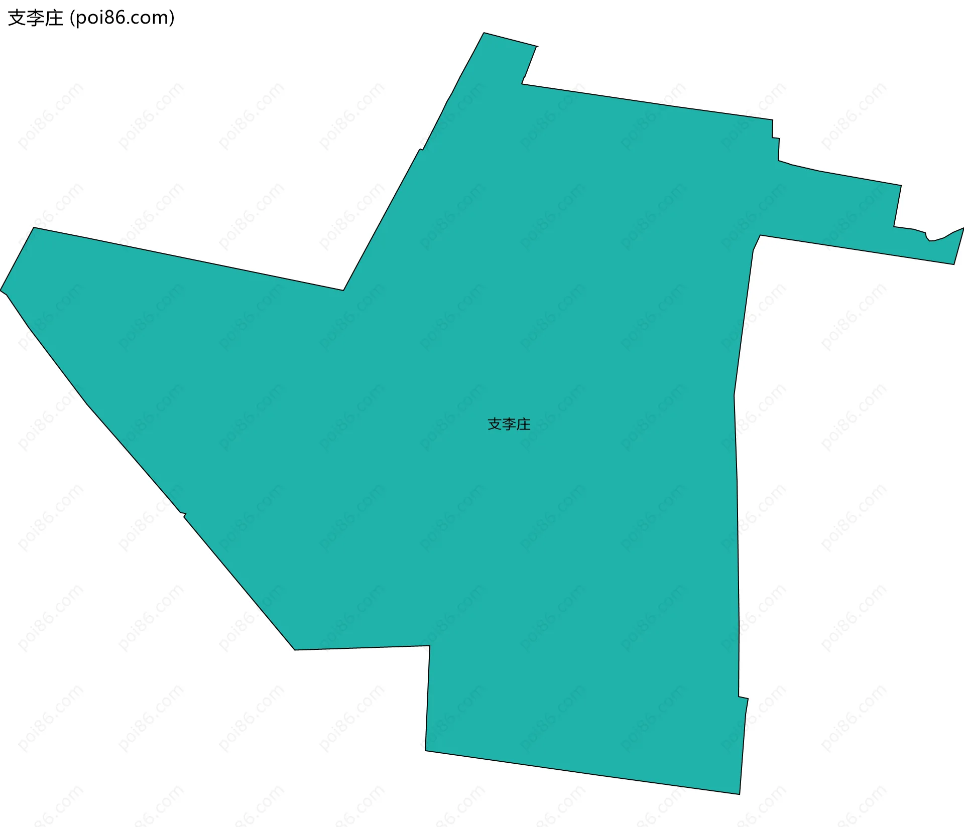 支李庄边界地图