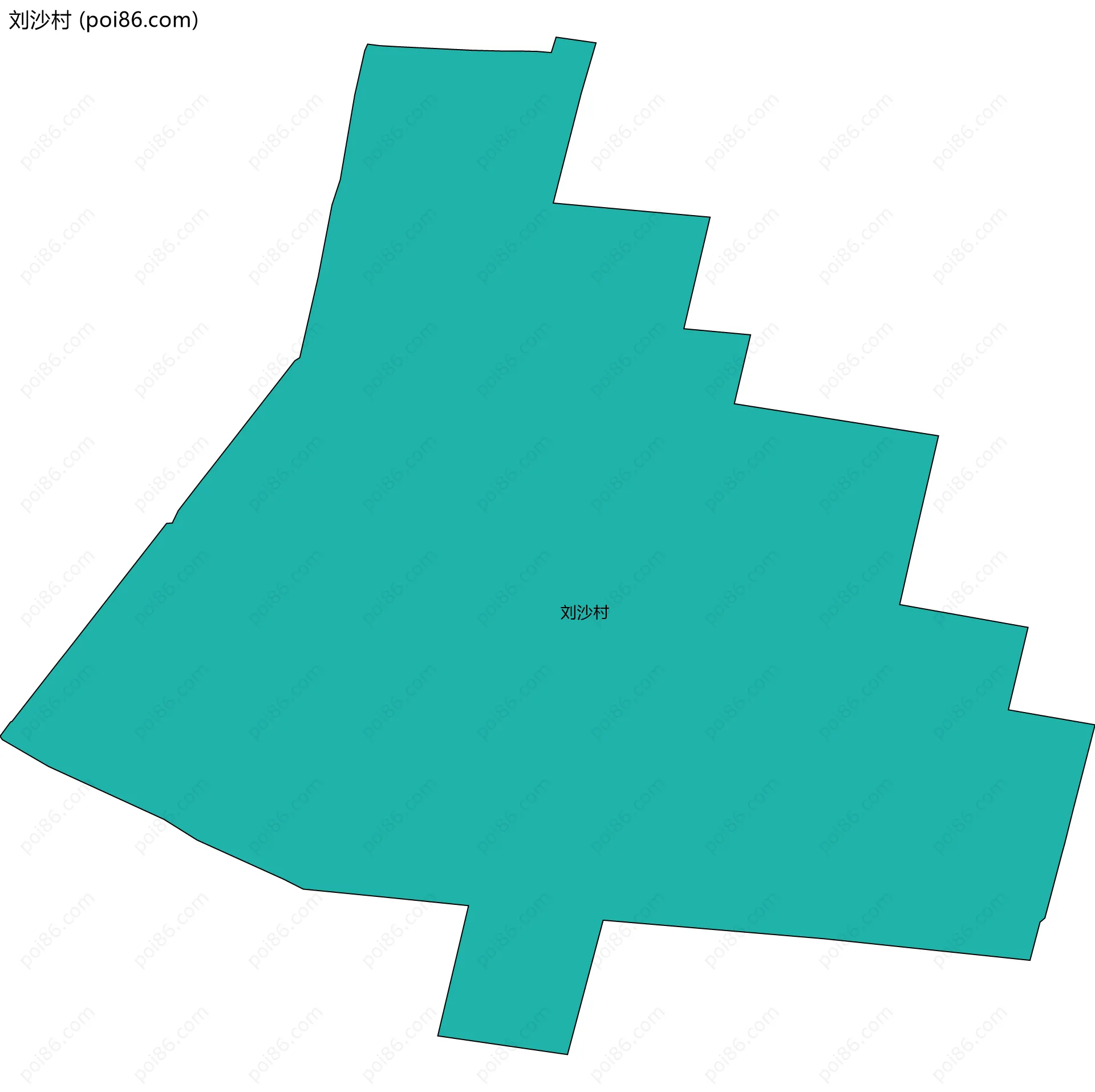 刘沙村边界地图