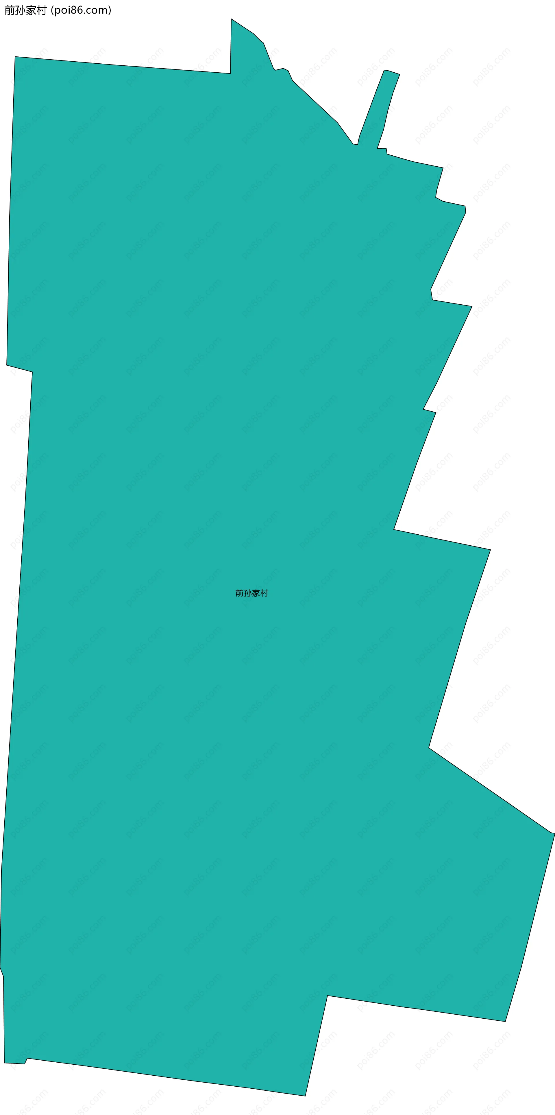 前孙家村边界地图