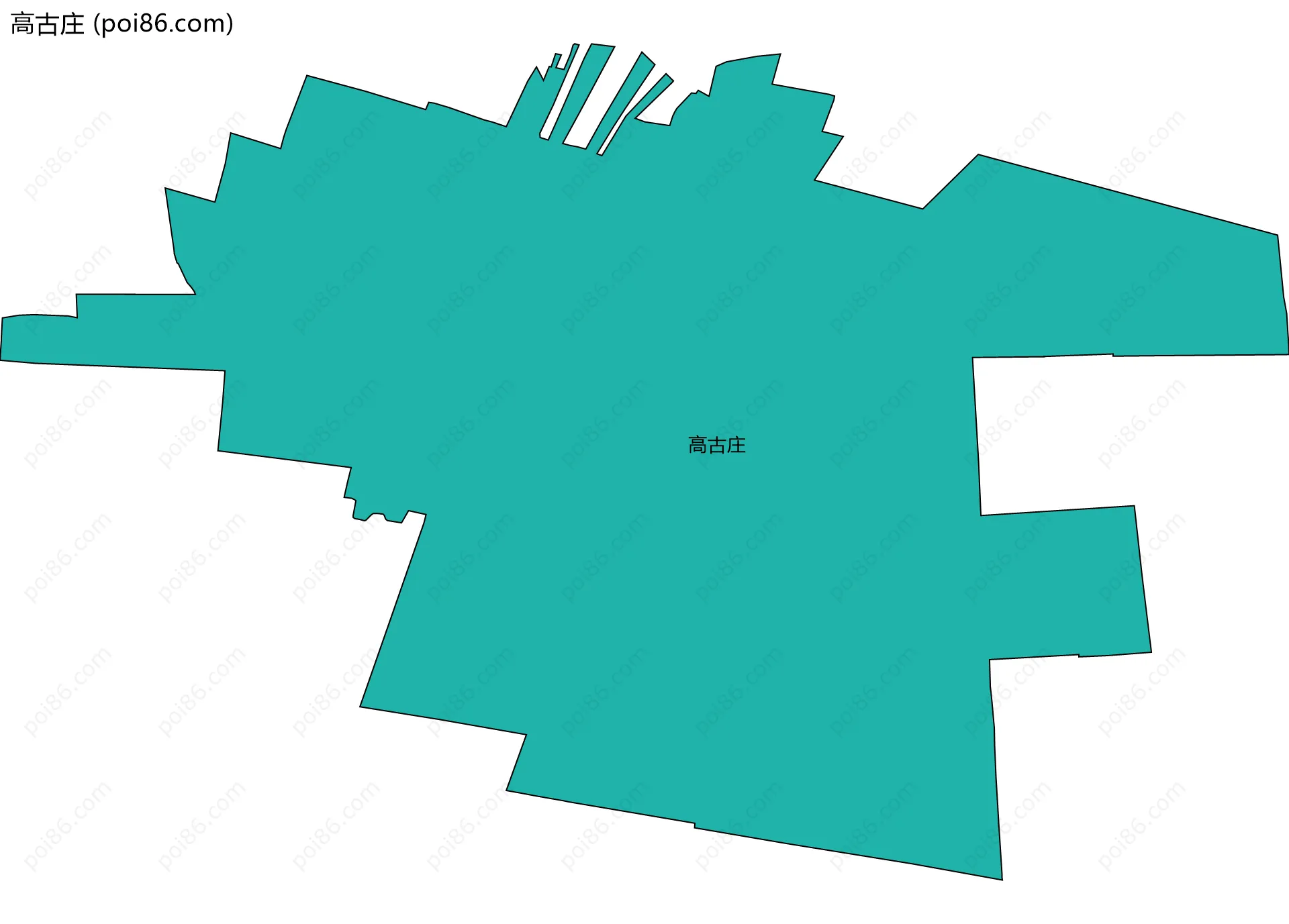 高古庄边界地图