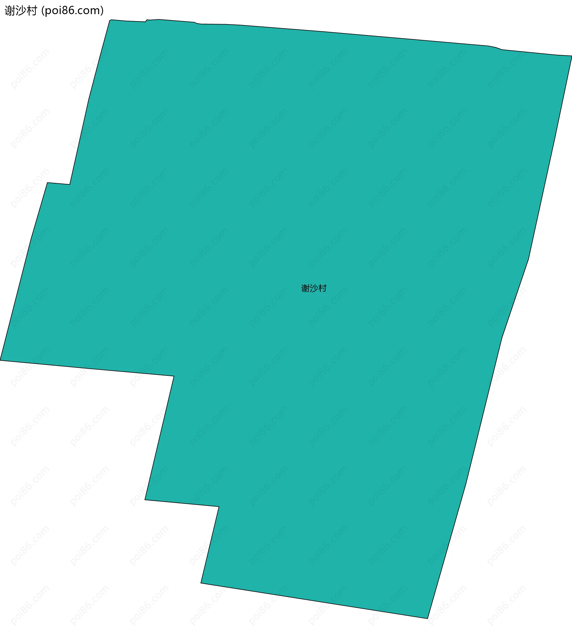 谢沙村边界地图