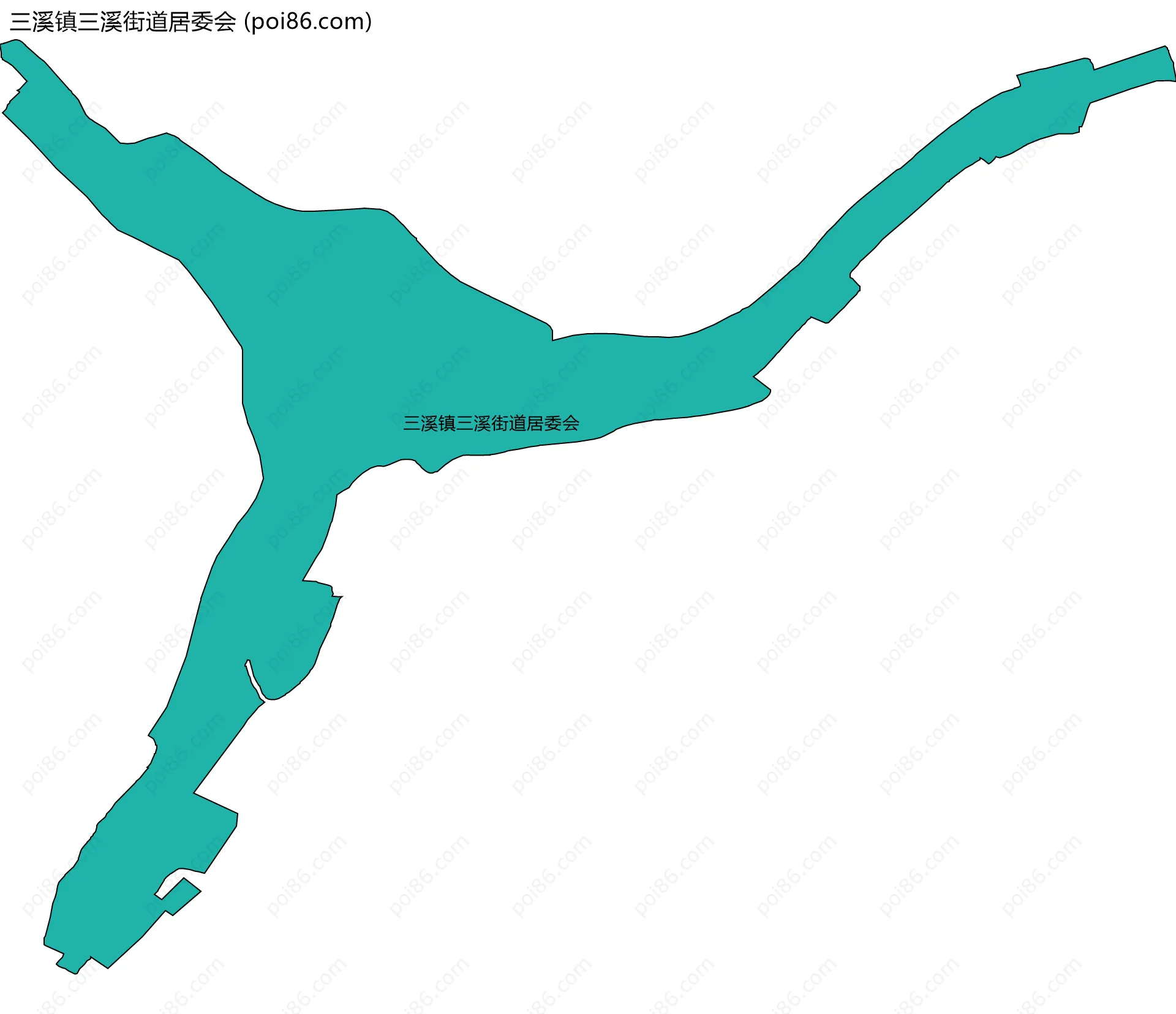 三溪镇三溪街道居委会边界地图